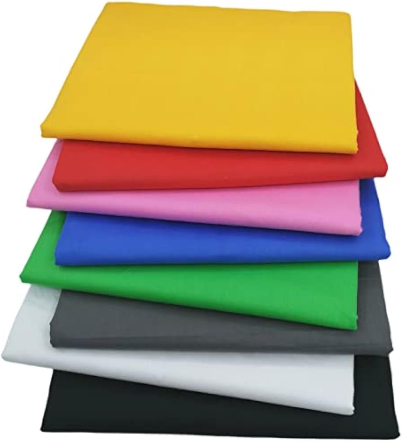 8pcs Precut Fat Quarters Cotton Fabric Bundles – Solid Color – DIY Crafting Series – 100% Cotton – Eco-Friendly – 8pcs Printed Fabric – 18×22 Inches Each (Solid Color 2)