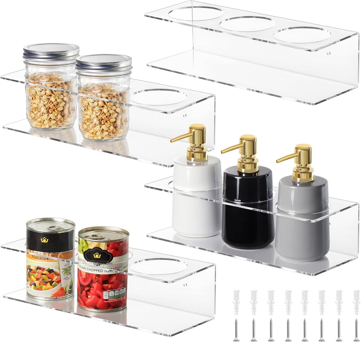 4 Pack Water Bottle Organizer for Stanley 40 oz Tumbler, Water Bottle Holder for Cabinet, Cups/Bottles/Cans Holder Storage