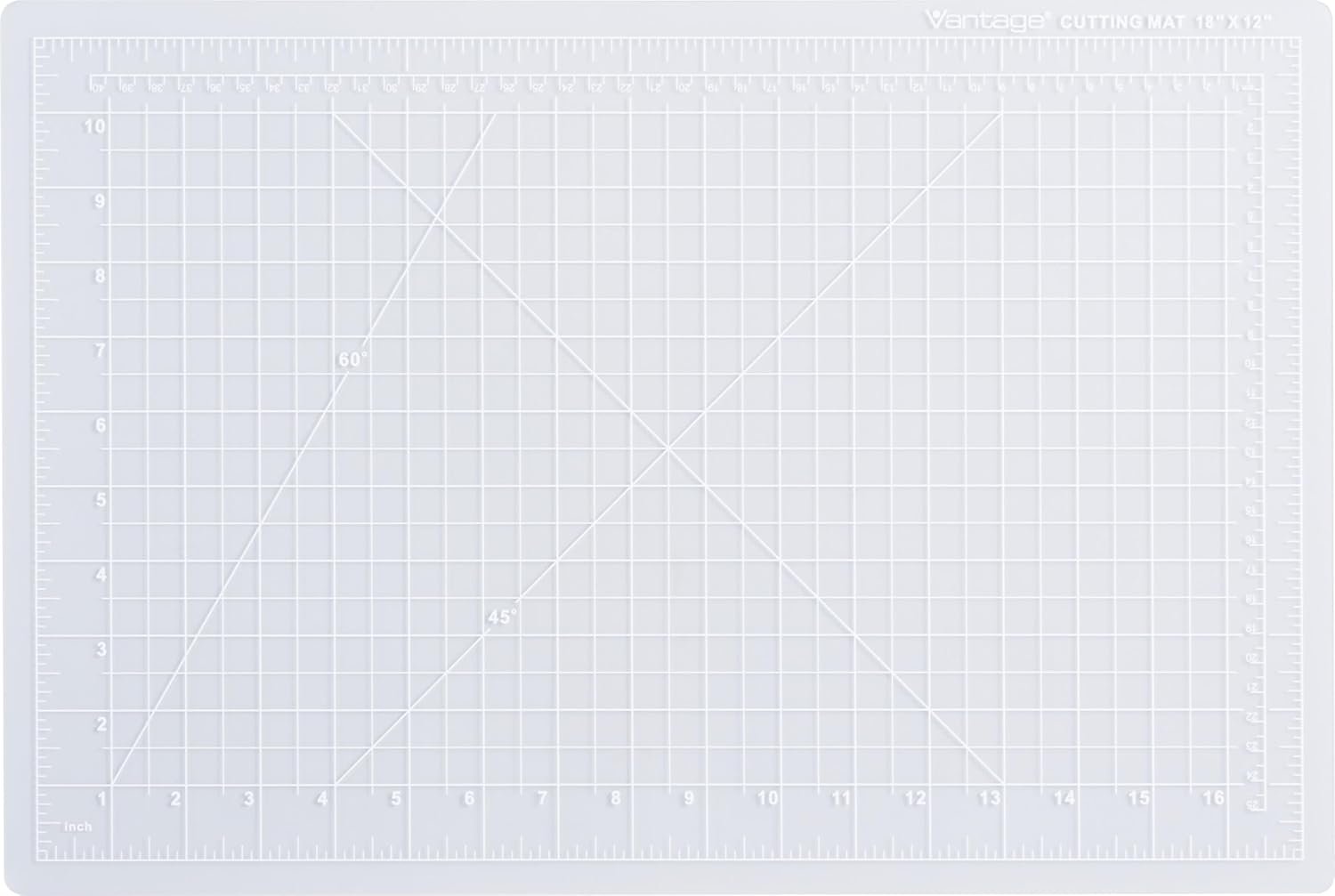 Dahle Vantage 10681 See-Through Premium Self-Healing Cutting Mat, 12″x18″, 1/2″ Grid, 5 Layers for Max Healing, Perfect for Crafts & Sewing, Clear