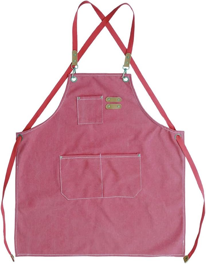 Kids Apron for Girls and Boys Heavy Duty Apron with Pockets and Adjustable Cross back Strap