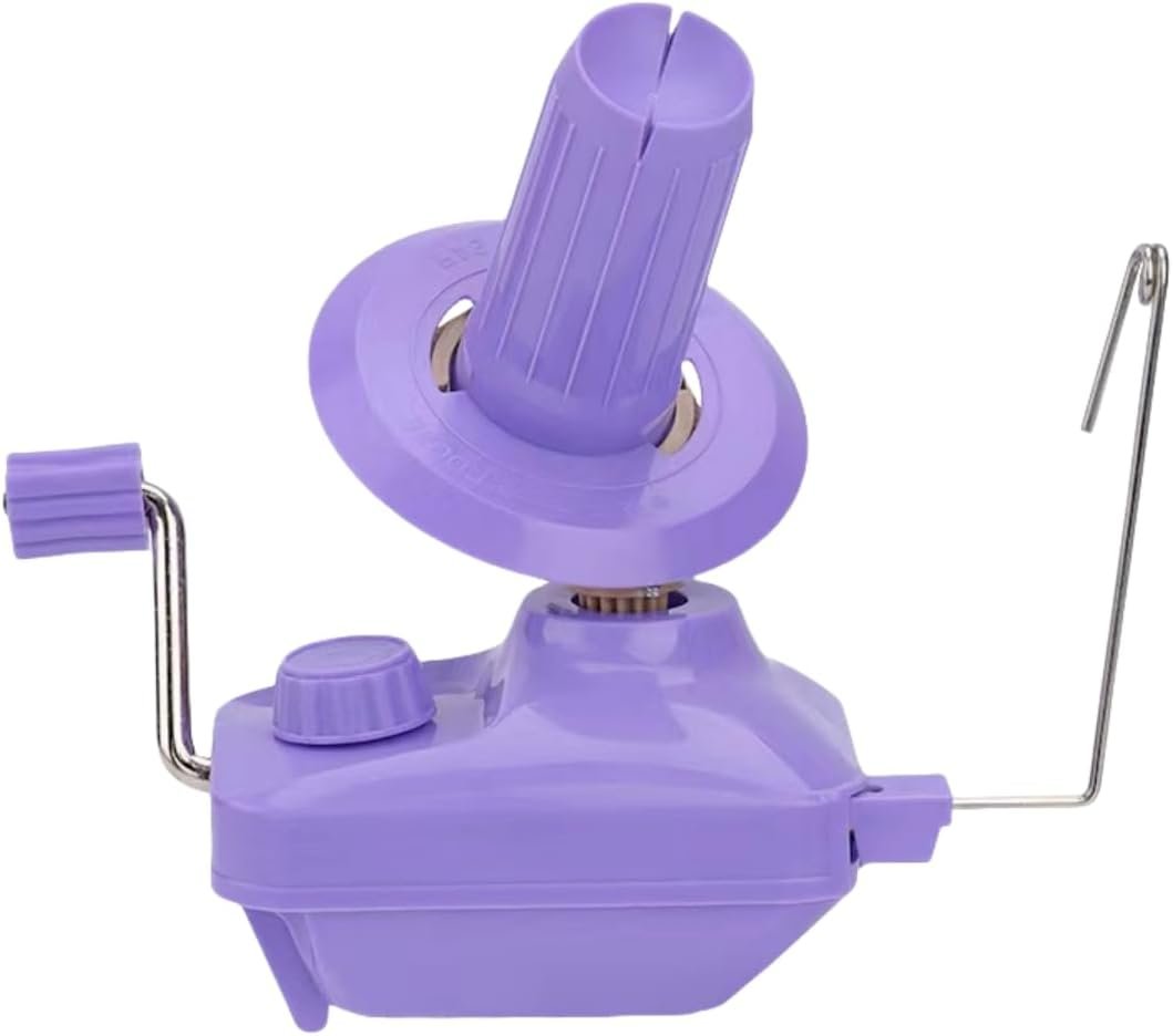 GEIWOGUO Yarn Winder Fiber Yarn String Ball Winder Holder Hand Operated (Purple)