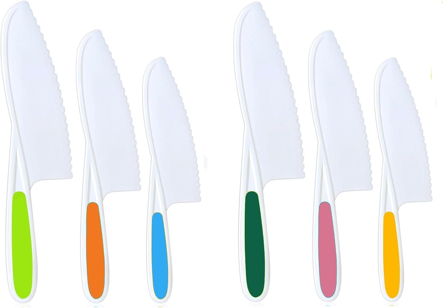 Knives for Kids, 6-Piece Kitchen Cooking and Baking Knife Set, Children’s Knives for Real Cooking, BPA-Free Kids’ Toddler Tool