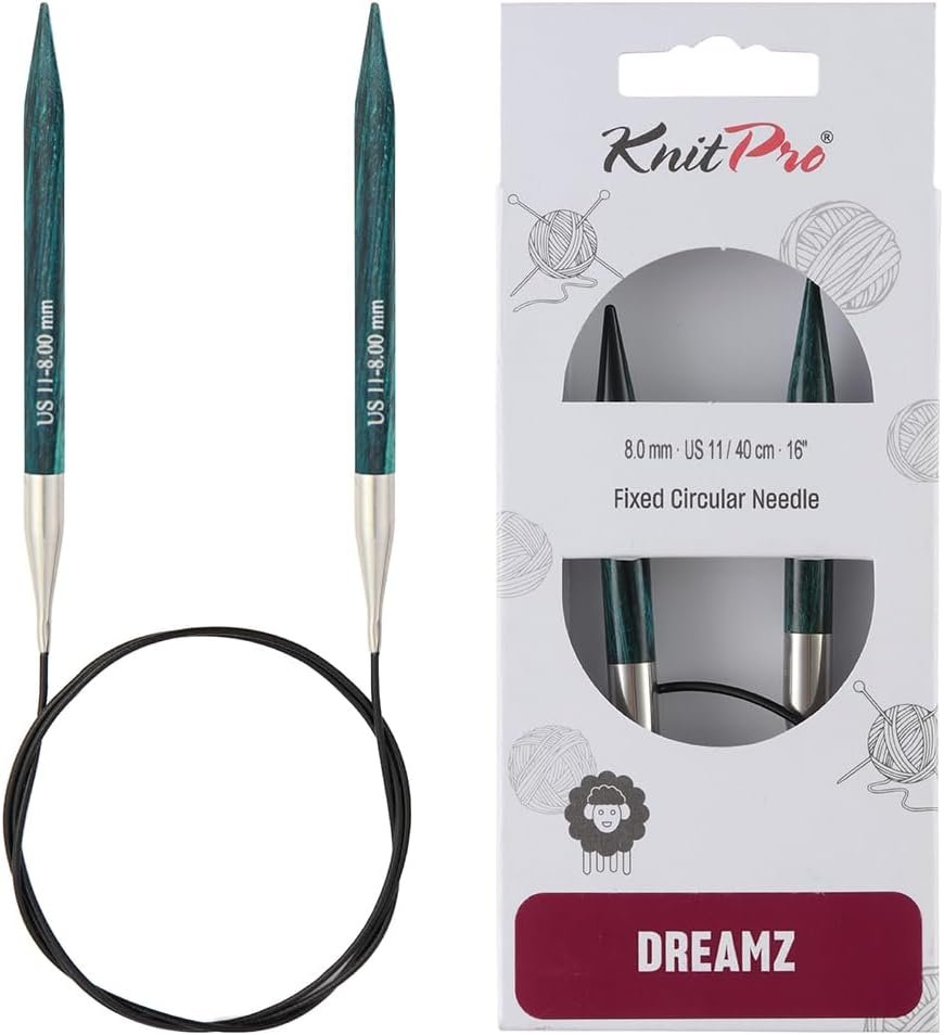 KnitPro Dreamz Fixed Circular Needles 16″ (40cm) | US Size 11 (8mm)