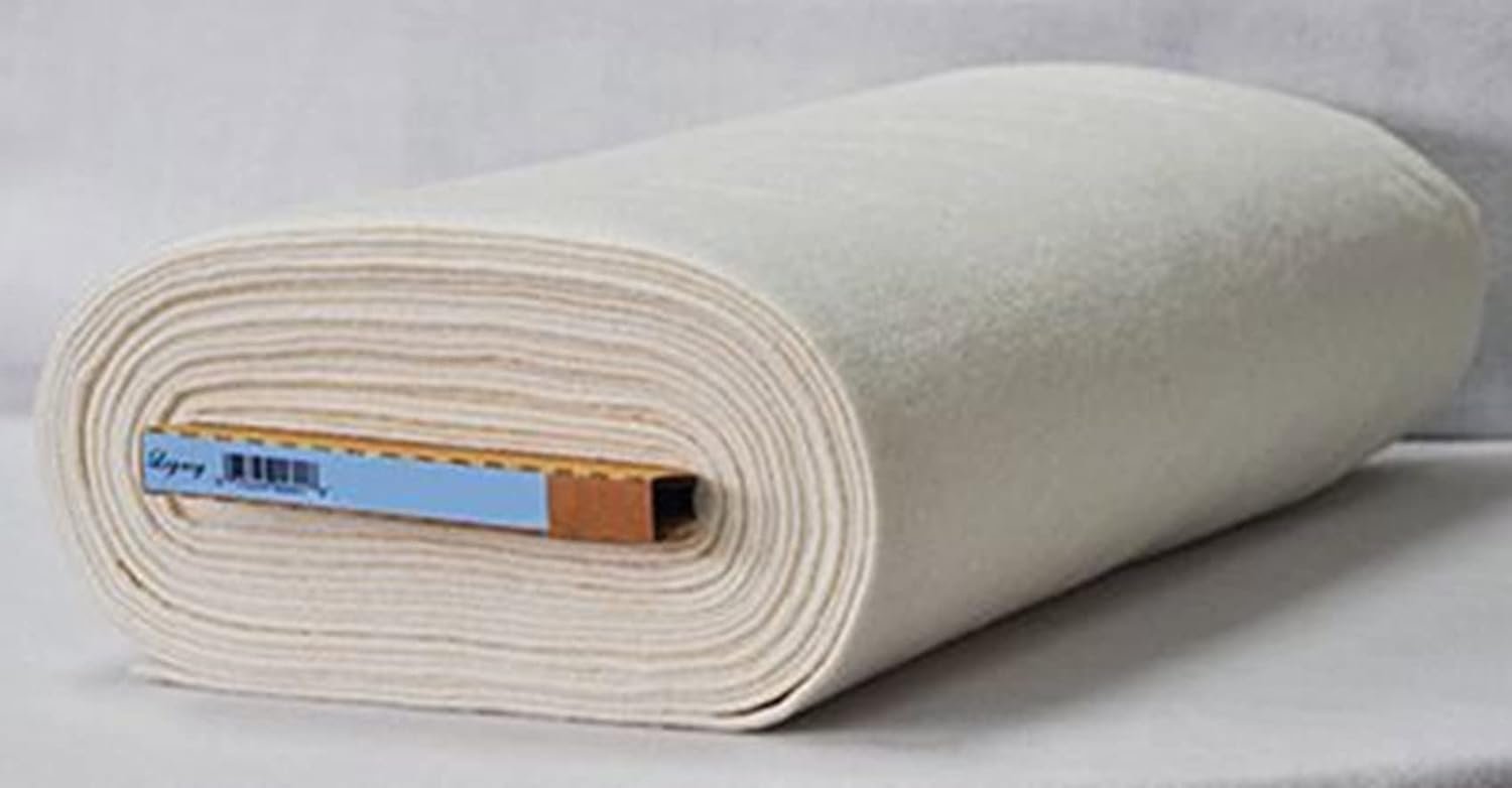 Pellon Nature’s Touch 80/20 Quilt Batting Roll – Low Loft 1/16″ Thin – 96″ x 30 Yards Extra Wide Longarm Batting with Scrim, Natural