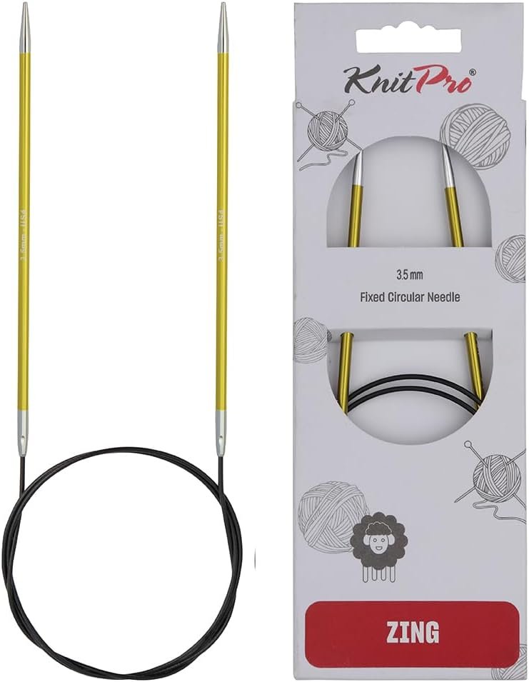 KnitPro Zing Fixed Circular Needles 32″ (80cm) | US Size 4 (3.5mm)
