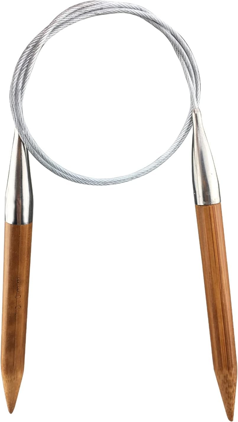 Weabetfu Bamboo Circular Knitting Needle,40-inch Length for Handmade Creative DIY and Any Weave Yarn Projects,US Size 15(10mm)