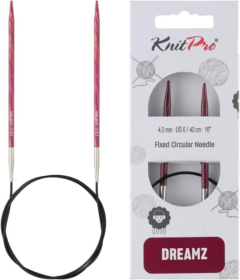 KnitPro Dreamz Fixed Circular Needles 16″ (40cm) | US Size 6 (4mm)