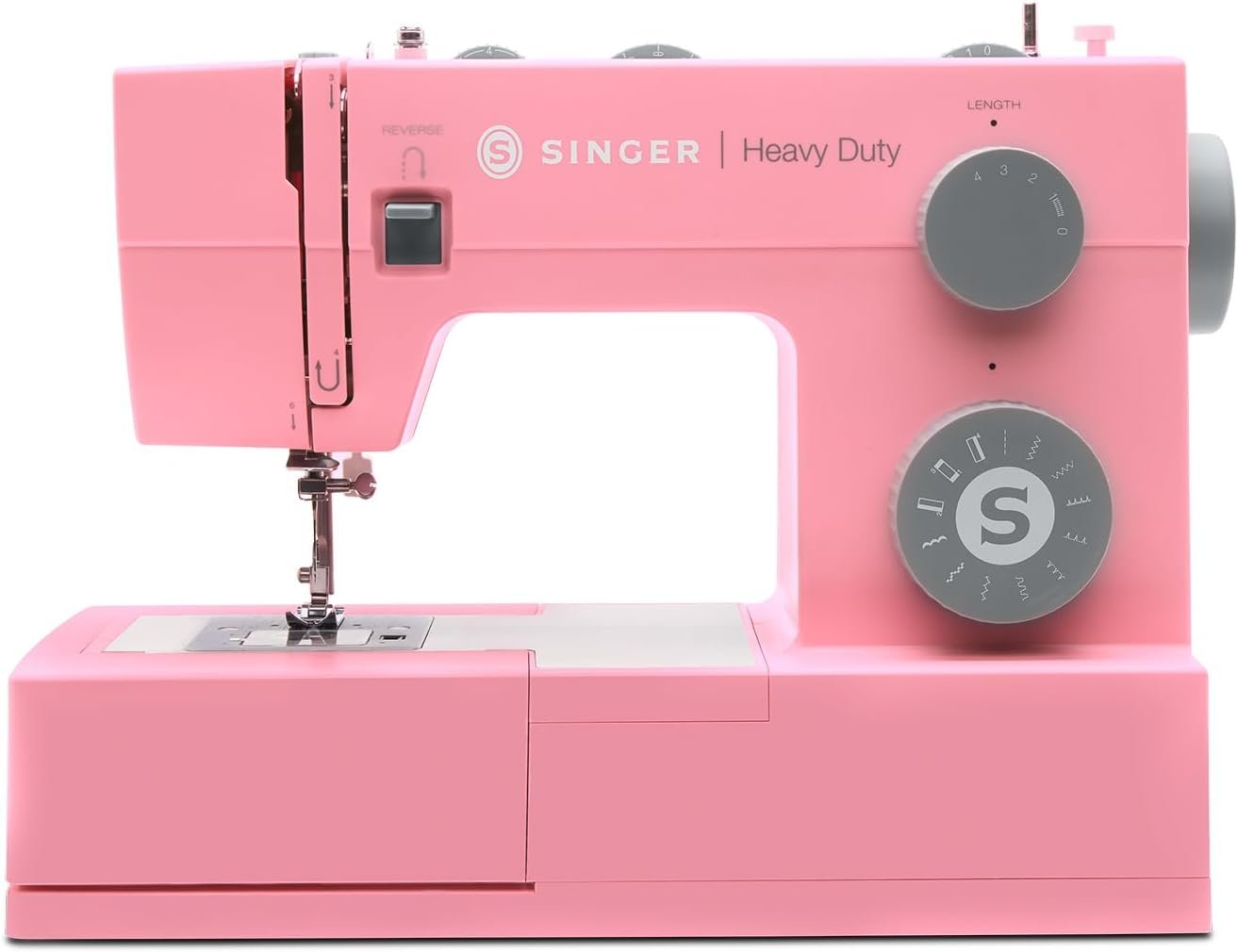 SINGER® Heavy Duty 4411 (Pink) High Speed Sewing Machine + Accessories | 11 Built-In Stitches Deliver 69 Stitch Applications | 60% More Power, 1100 Stitches/Min | Metal Frame, 4-Step Buttonhole