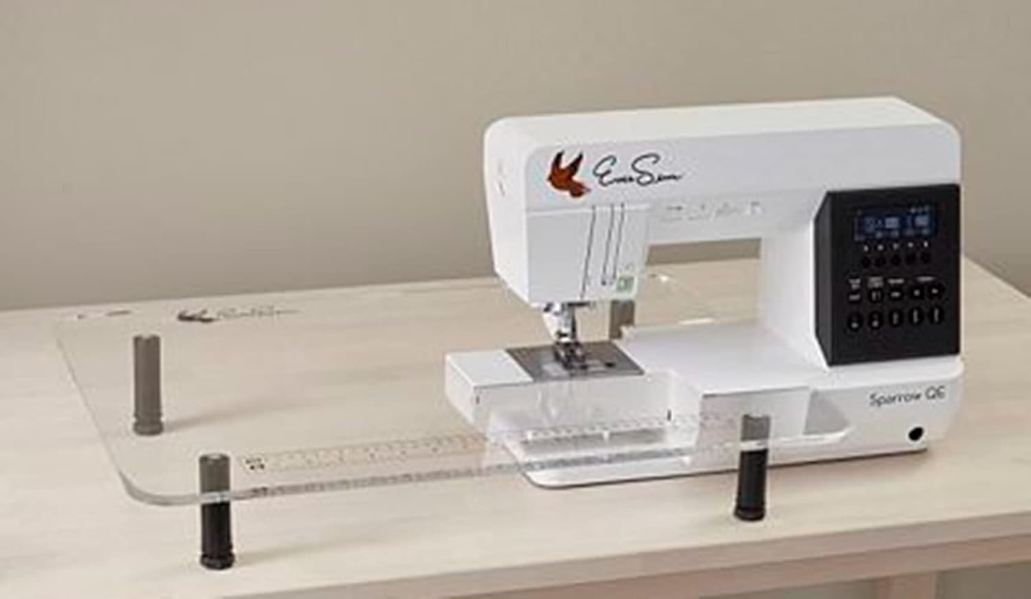 Sew Steady Expansion Table for EverSewn Sparrow QE Sewing Machine, 16 x 22.5 Inch Acrylic Extension Surface
