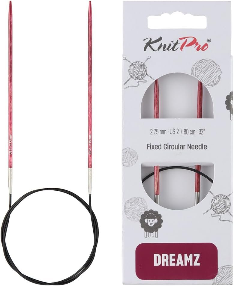 KnitPro Dreamz Fixed Circular Needles 32″ (80cm) | US Size 2 (2.75mm)