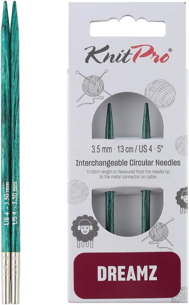 KnitPro Dreamz Interchangeable Circular Needles 5″ (13cm) | US Size 4 (3.5mm)