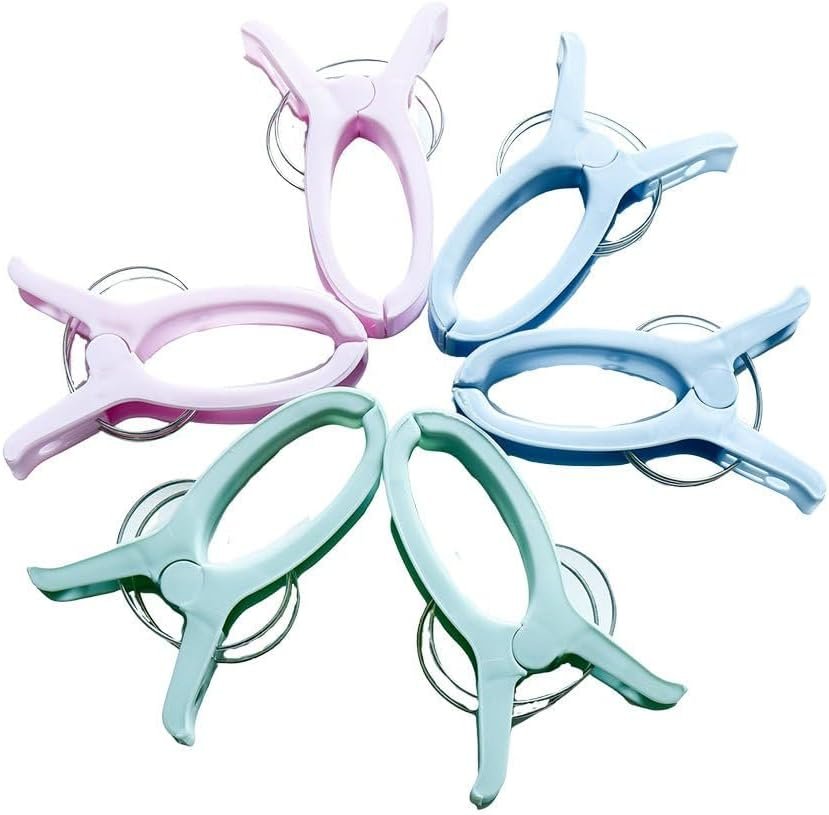 Madam Sew Jumbo Quilting Clamps | 6 Extra Large Sewing Clips for Fabric and Quilting | Binding & Crafting Projects | 5 inch Wide Opening Fabric Clip | Quilt Clips Keeps Fabric in Place