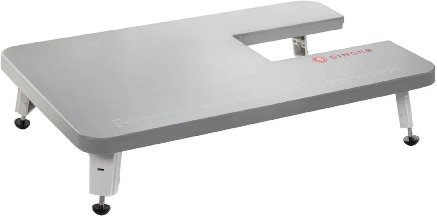 SINGER Gray Extension Table for Heavy Duty Mechanical Machines 4411, 4423, 4432, 4452, 5511, 5523, 5532, 6335 | Supports Larger Projects | Stable Surface with Foldable Leg