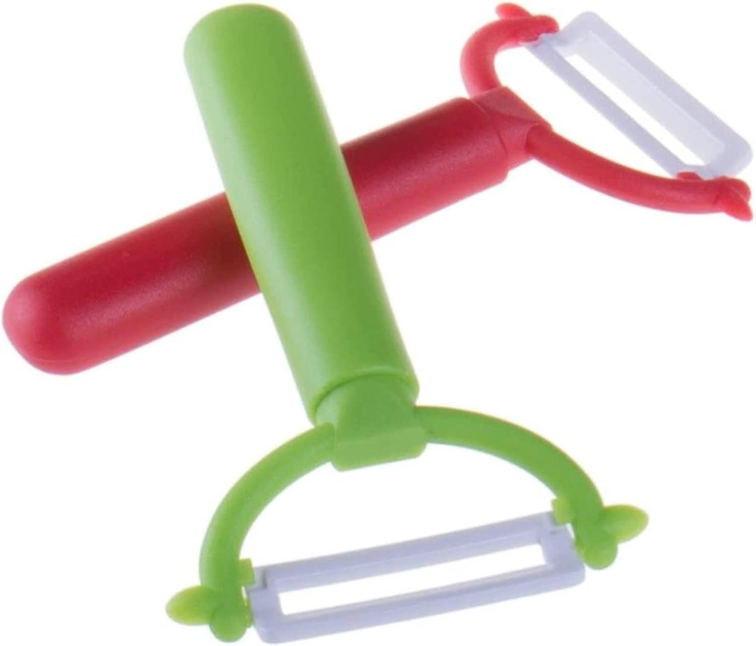 Zittop 2 Premium Ceramic Blade Vegetable Peelers for Carrot, Potato, Zucchini, Cucumbers & Veggie Slicing, Shave Hard Cheese Easily. Thick Noodles & Fun Curls.