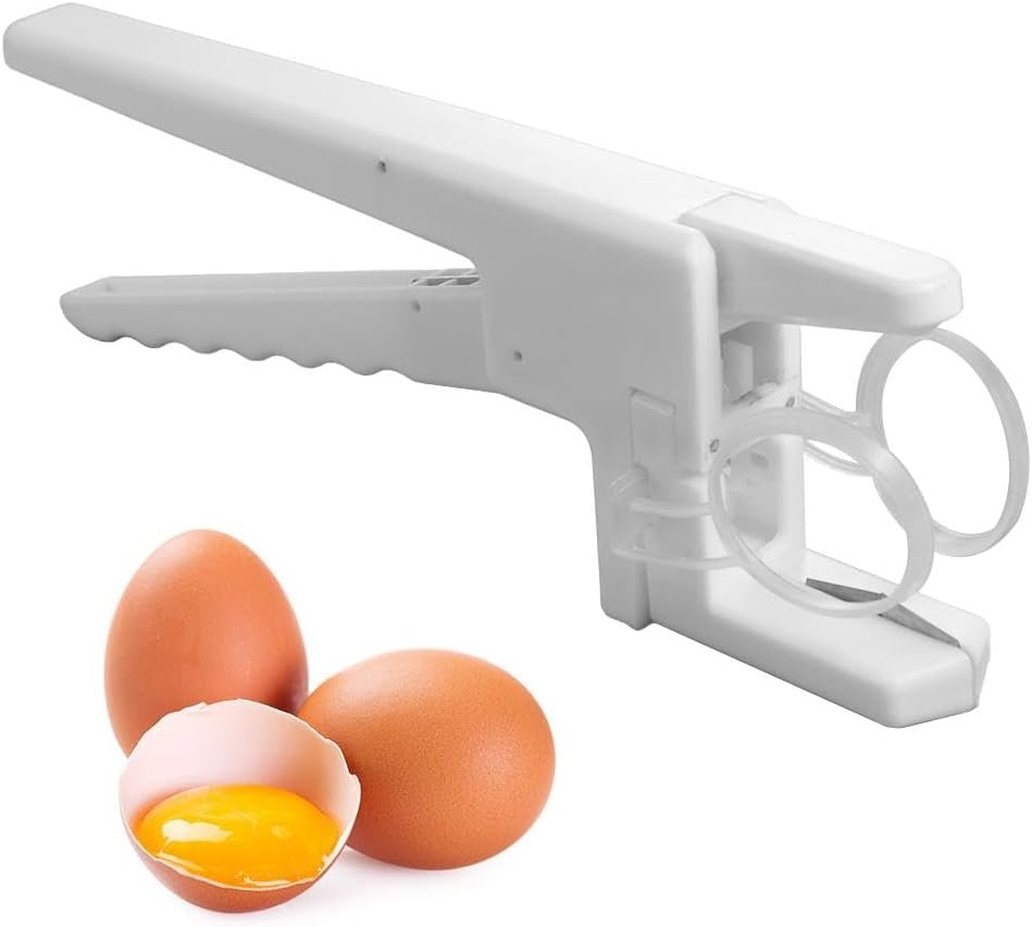 Egg Cracker Separator,Egg Shell Cutter Tool Handheld Plastic Egg Whisk Separator Tool Egg Cutter Egg Opener Tool Egg White Separator Kitchen Gadget