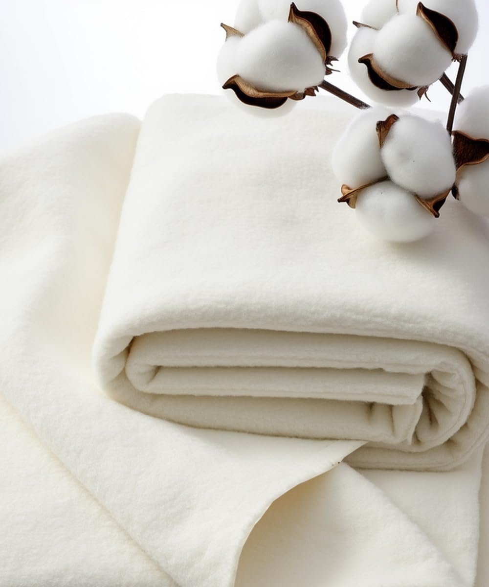 King Quilt Batting for Quilting, 96″X108″ Natural Cotton Quilting Batting Fabric for Sewing