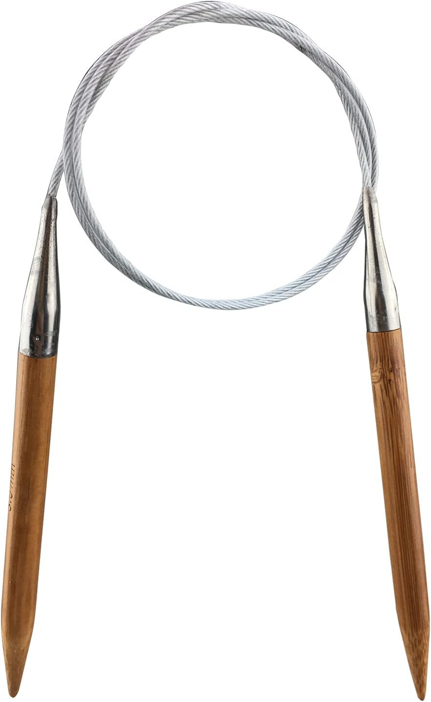 Weabetfu Bamboo Circular Knitting Needle,60-inch Length for Handmade Creative DIY and Any Weave Yarn Projects,US Size 11(8mm)
