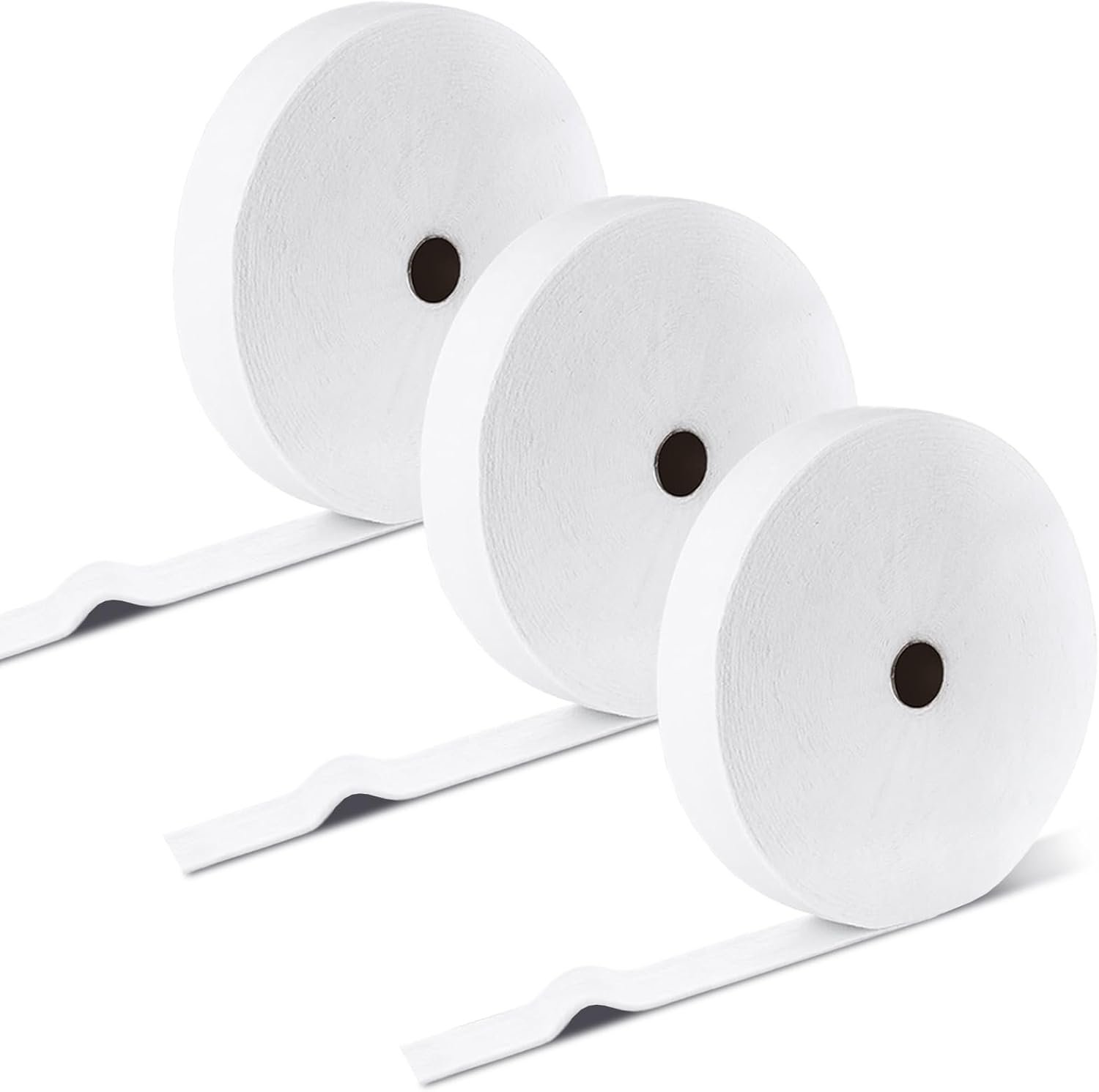 3 Rolls Jelly Roll Batting Strips for Rugs 2 1/4 in Cotton Blend Batting on a Roll Total 150 Yards Quilt Batting by a Roll Batting for Upholstery Cotton Rolls for Jelly Roll Throw Rug