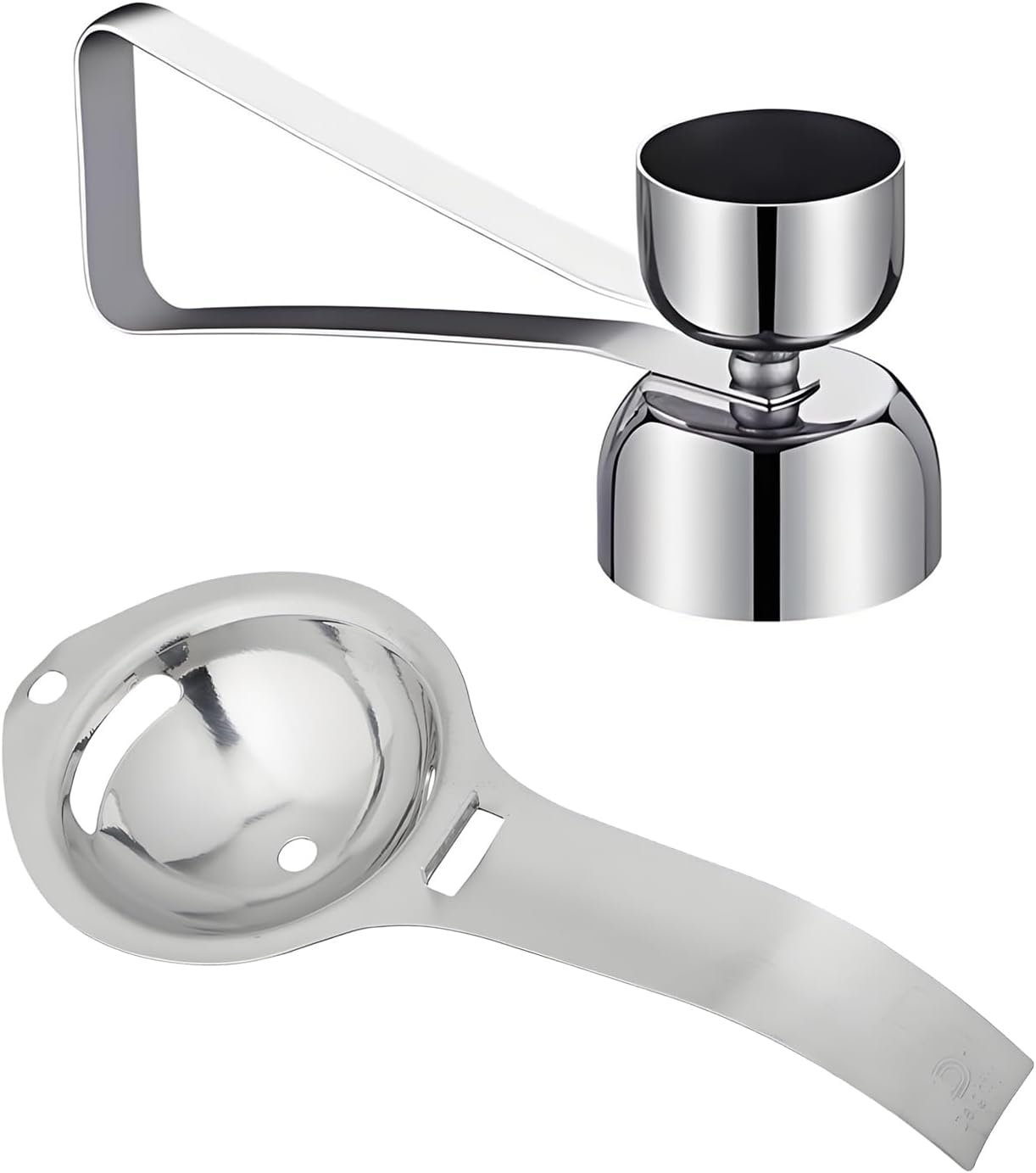 2-in-1 Egg Cracker Topper & Egg White Separator Set – Easy Open Raw Egg Shell with Elastic Ball, Yolk Separator Spoon for Baking, Cooking, and Craft (Kitchen Gadgets)