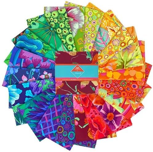 Kaffe Fassett Collective Classics Plus Spectrum Charm Pack 42 5-inch Squares FreeSpirit Fabrics