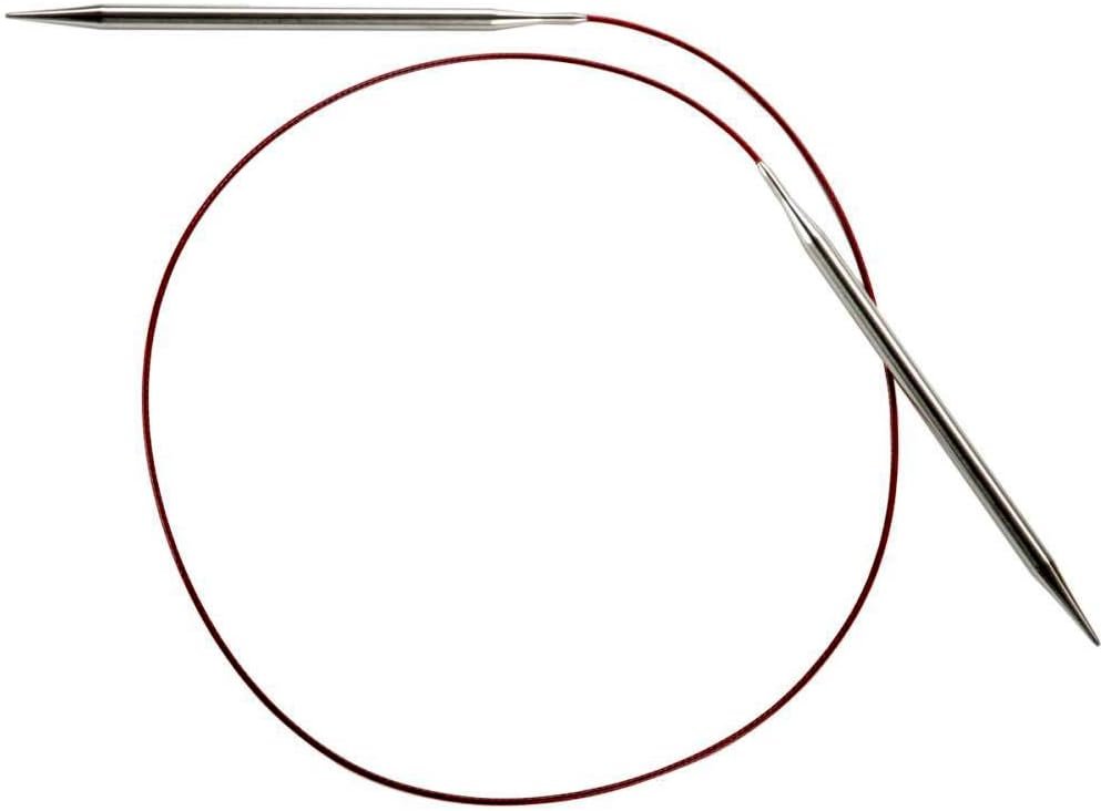 ChiaoGoo Red Lace Circular 32 inch (80cm) Stainless Steel Knitting Needle Size US 1 (2.25mm) 7032-1