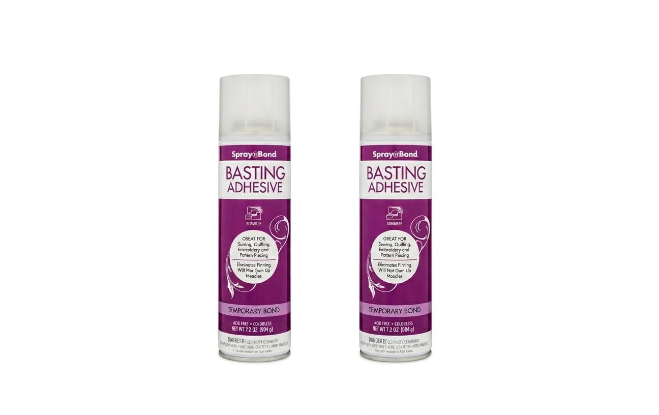 SpraynBond Quilt Basting Adhesive Spray, Temporary Fabric Adhesive, 7.2 oz, 2 Pack
