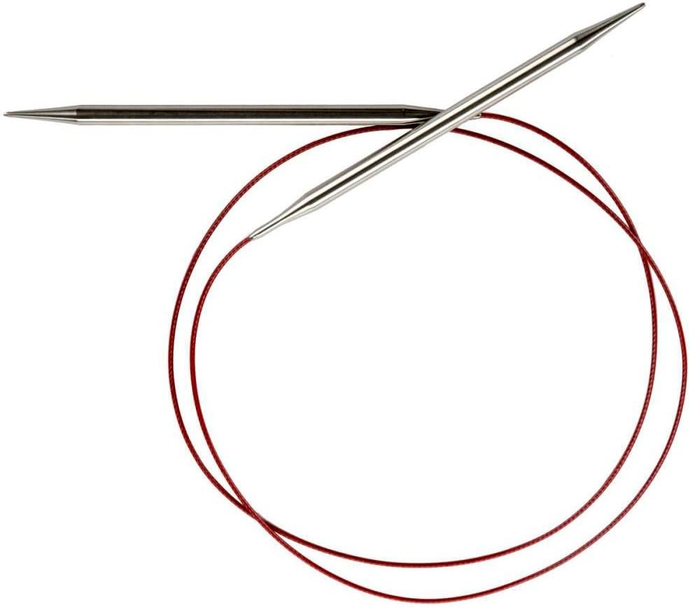 ChiaoGoo Red Lace Circular 40 inch (102cm) Stainless Steel Knitting Needle Size US 5 (3.75mm) 7040-5