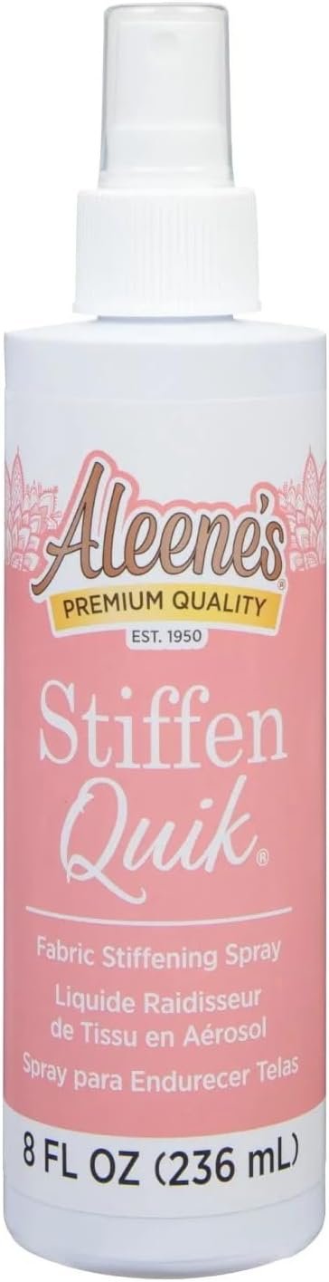 Aleene’s 15581 Stiffen-Quick Fabric Stiffening Spray 8oz,Original Version, Packaging may vary