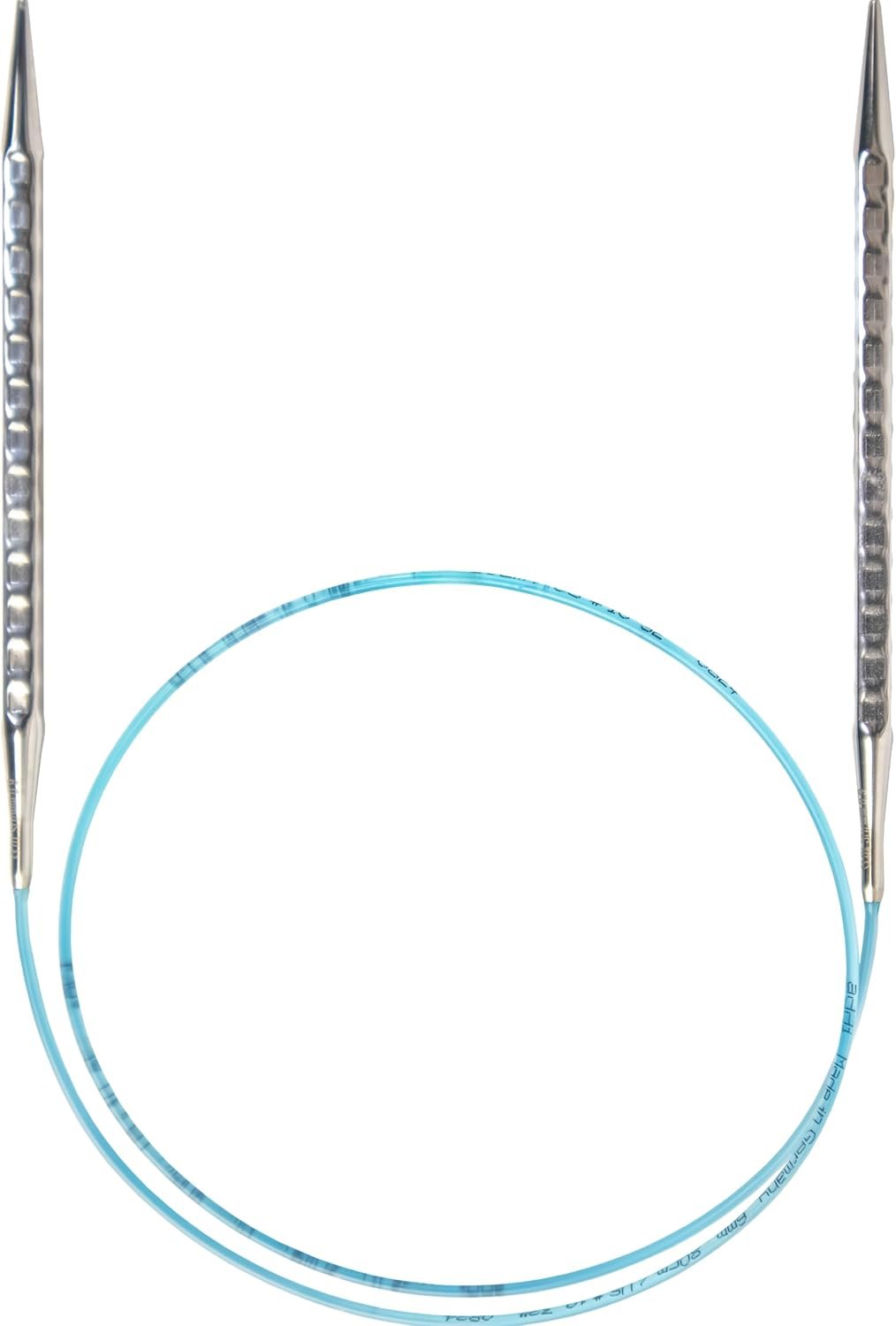 skacel by addi Rocket 2 (Squared) Circular Knitting Needles, Fixed 60 Inch (150 cm) Plated Brass Tips with Flexible Nylon Cord, 5 mm (US Size 8)