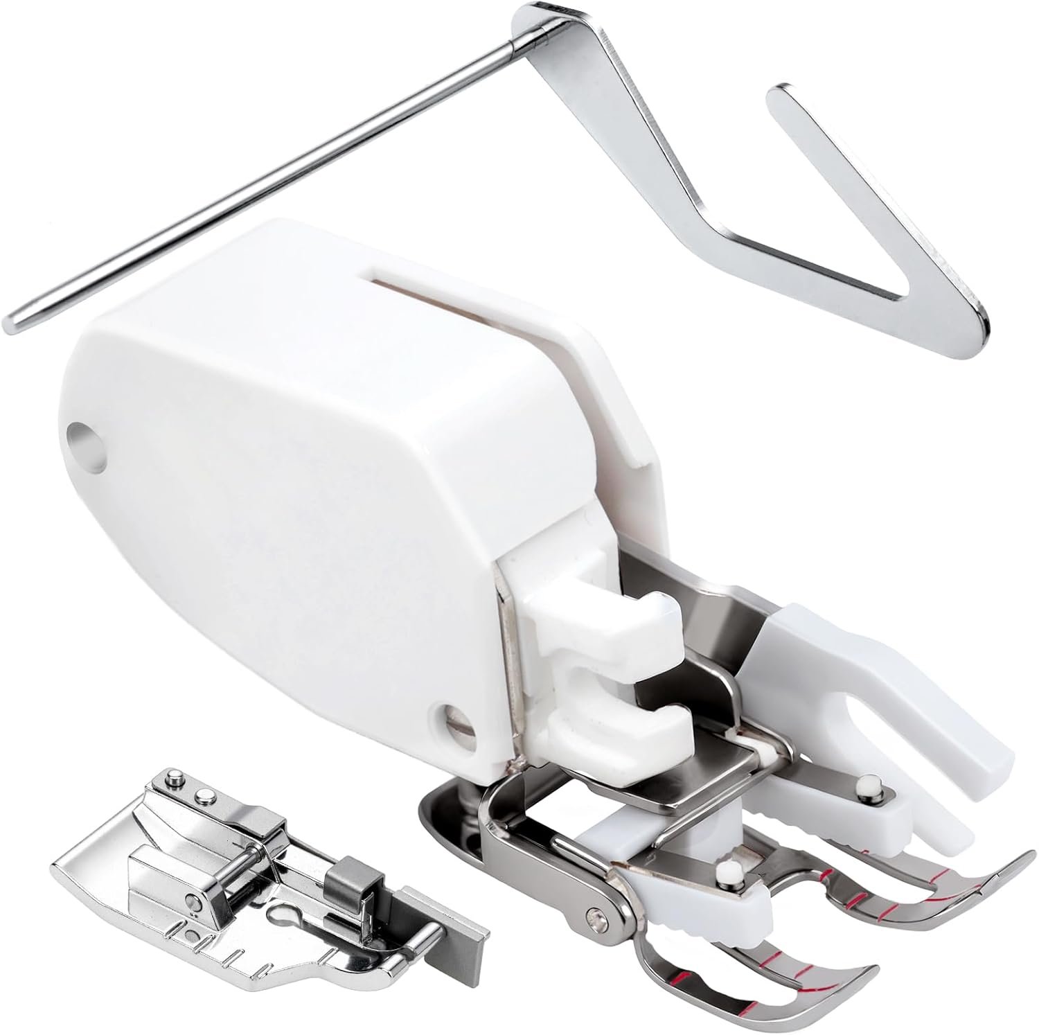Walking Foot for Brother Sewing Machine, Quilting and Open Toe Walking Foot W/Guide Sewing Presser Foot Stitch Through Multiple Layers Fits for Brother, Singer and More Sewing Machine