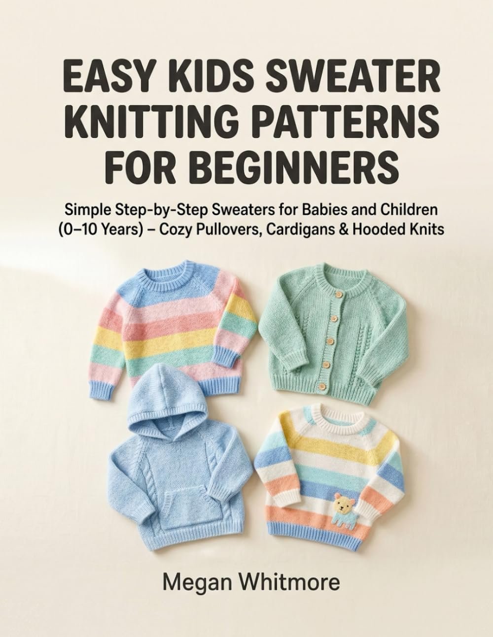 Easy Kids Sweater Knitting Patterns for Beginners: Simple Step-by-Step Sweaters for Babies and Children (0–10 Years) – Cozy Pullovers, Cardigans & Hooded Knits