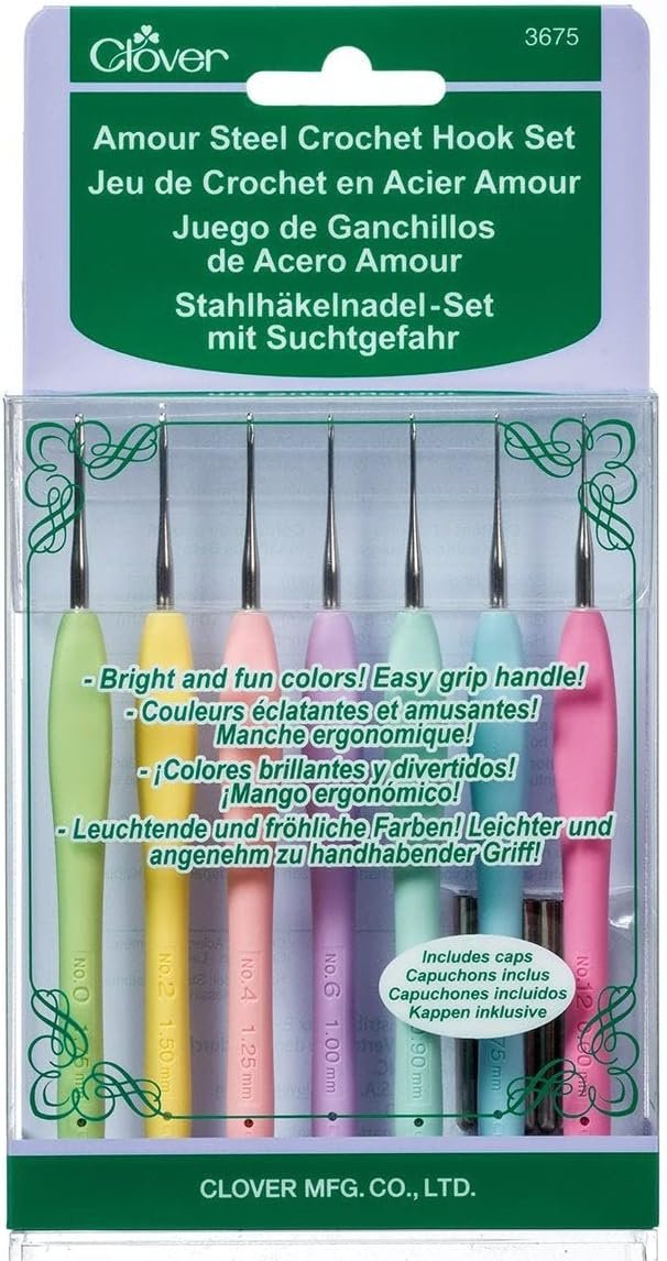 Clover Amour Steel Crochet Hook Set