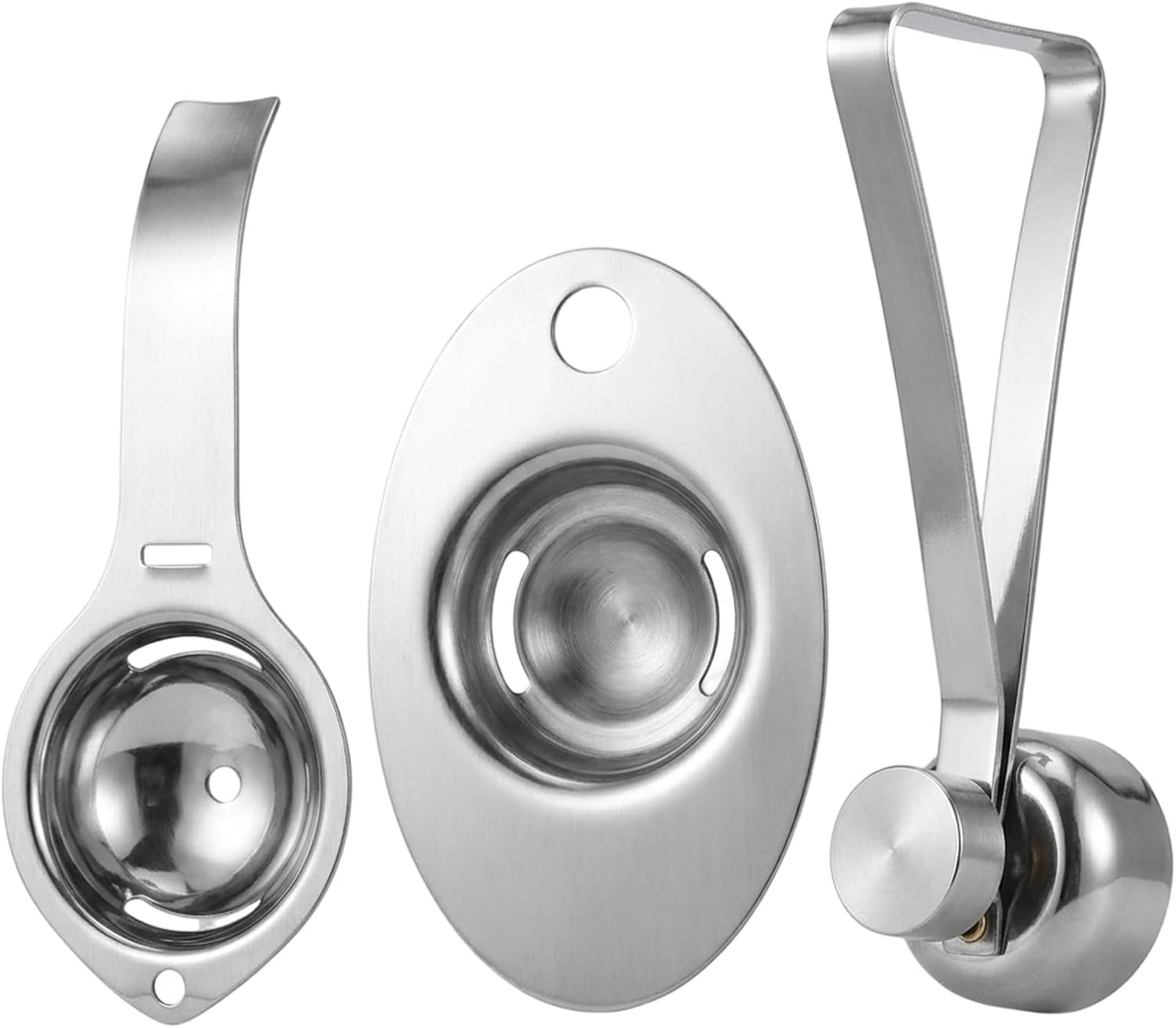 Egg Cracker and Egg Separator, 3-Piece Kitchen Tool Set for Baking and Cooking, Easy Egg Opening and Separation, Suitable for Home Cooks and Craft Projects, Durable Material Construction
