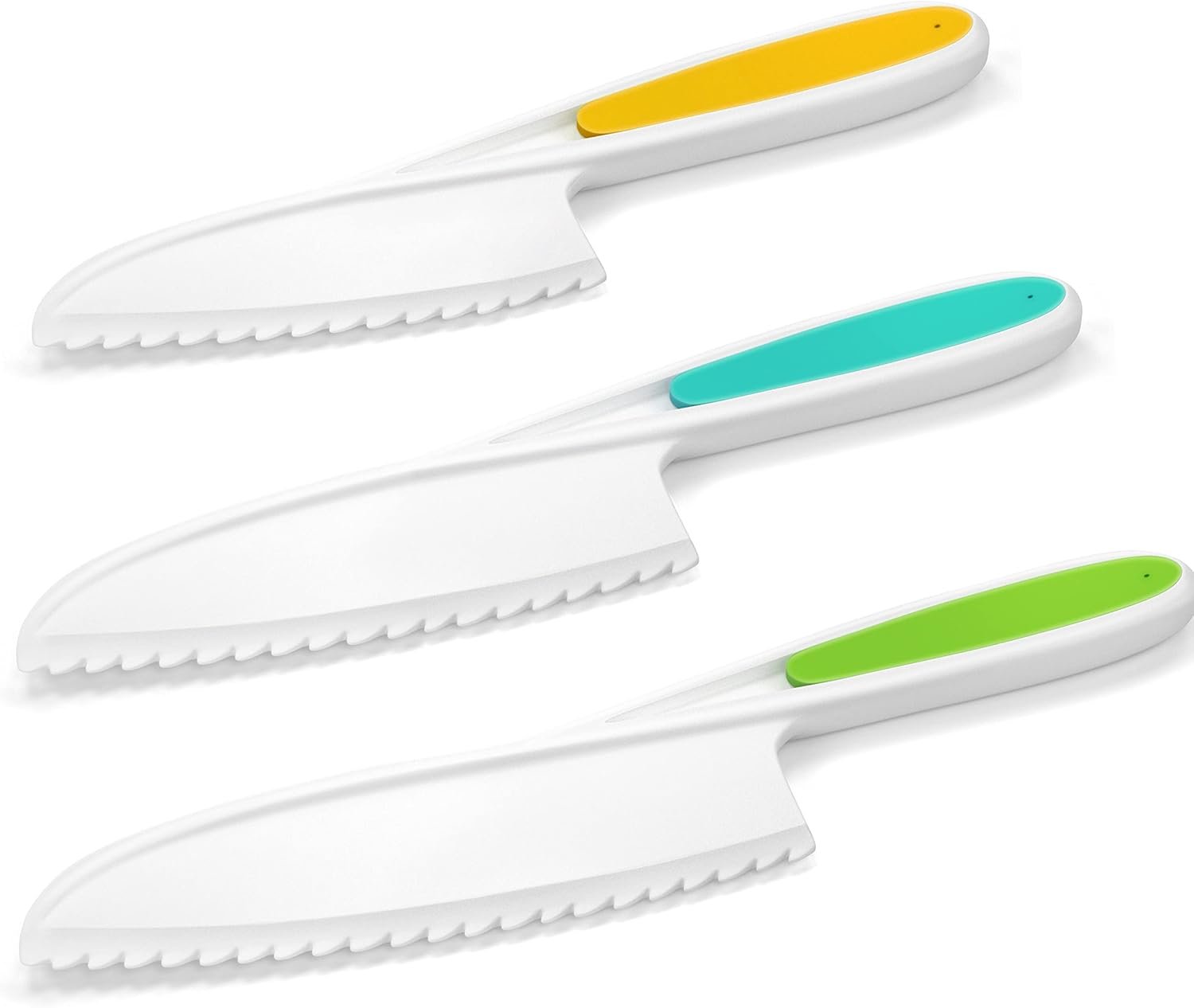 Yeeammk Montessori Toddler Knife Set-3PCS Kids Safe Knives for Real Cooking Kids Cooking Sets Real Cooking Kitchen Tools Toddler Friendly Knives