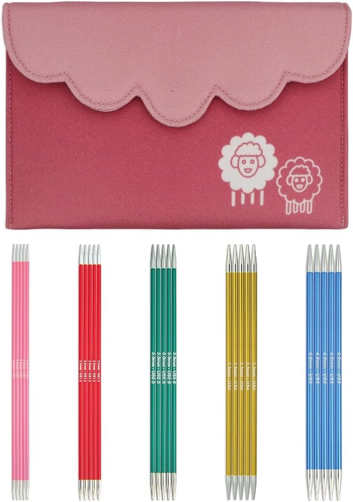KnitPro Zing Starter Double Pointed Needle Set 6″ (15cm) | 5 US Sizes (0 to 6)