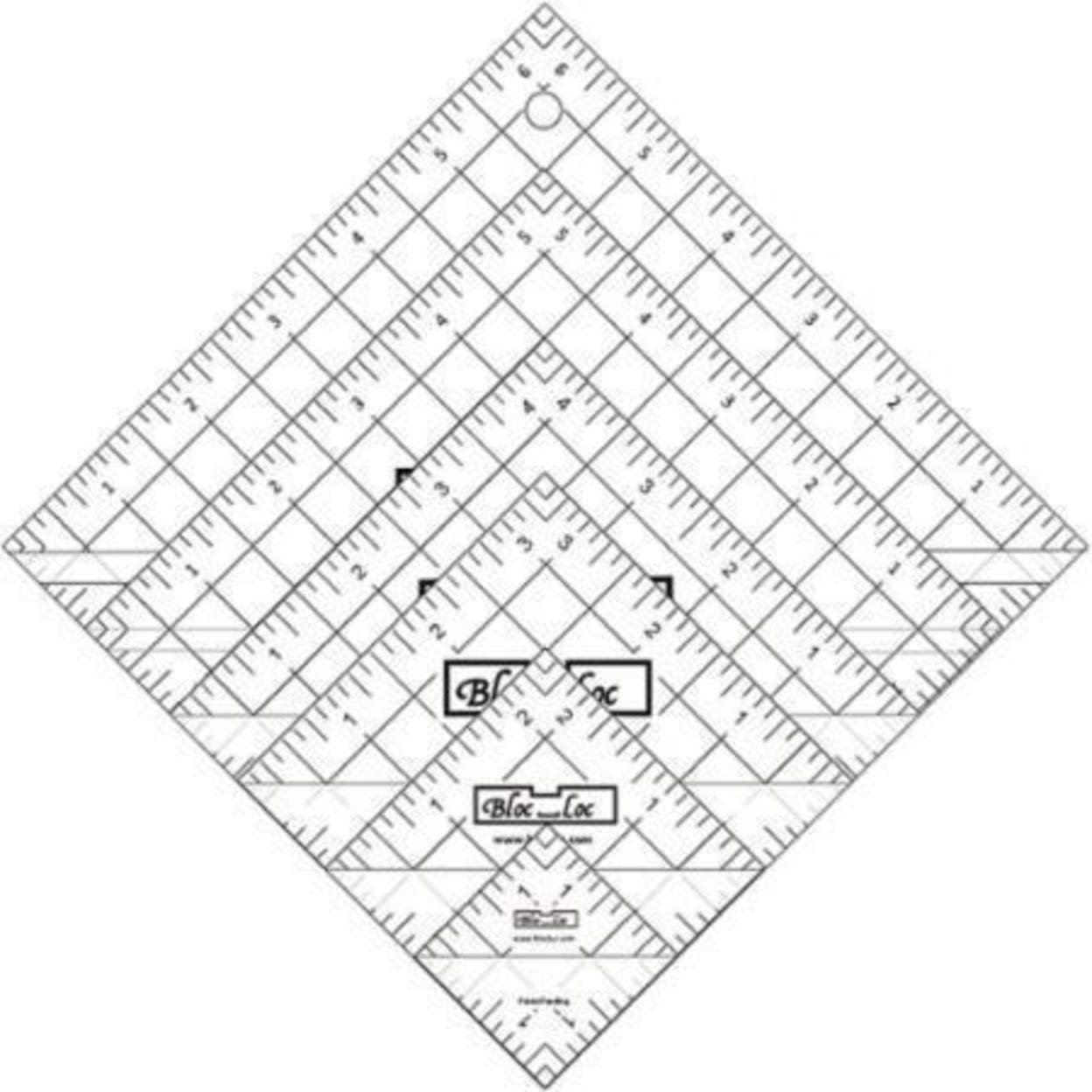 Bloc Loc Rulers For Quilting, Half Square Triangle Quilting Rulers and Templates, Made of Acrylic Material, Non-Slip Grip, For Every Skill Level, Variety of 6 Rulers, Set 1