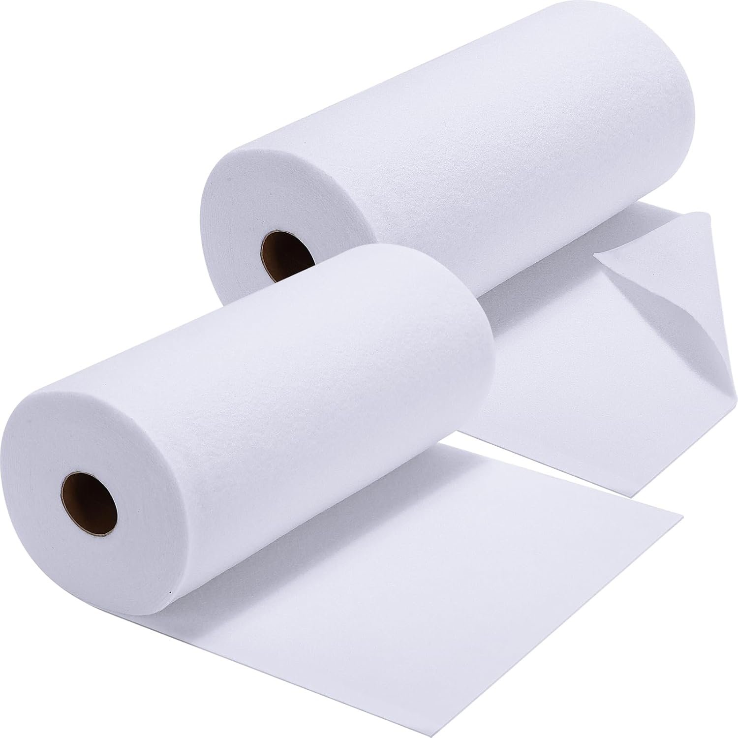 Vincreem 2 Rolls 12″x 10yd Quilting Batting Cotton Batting Roll Sewing Supplies for Needle Punched Quilt, DIY Project, Fabric Sewing Crafts(White)