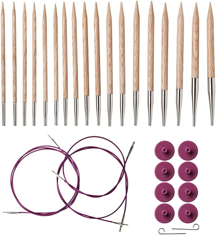 Knit Picks Options Wood Interchangeable Knitting Needle Set – US 4-11 (Sunstruck)