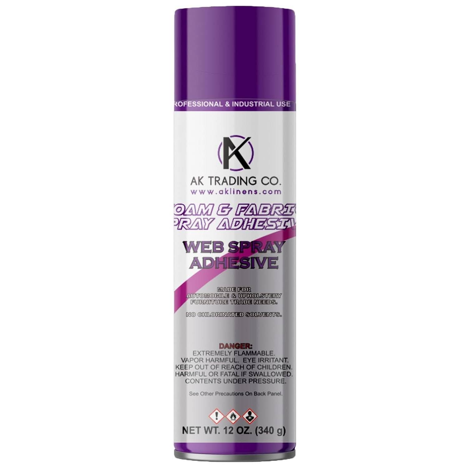 AK TRADING CO. Professional Quality Multipurpose Spray Adhesive – Wide Spray Reach, Made in USA, Temporary and Permanent Bonding – 12oz Can