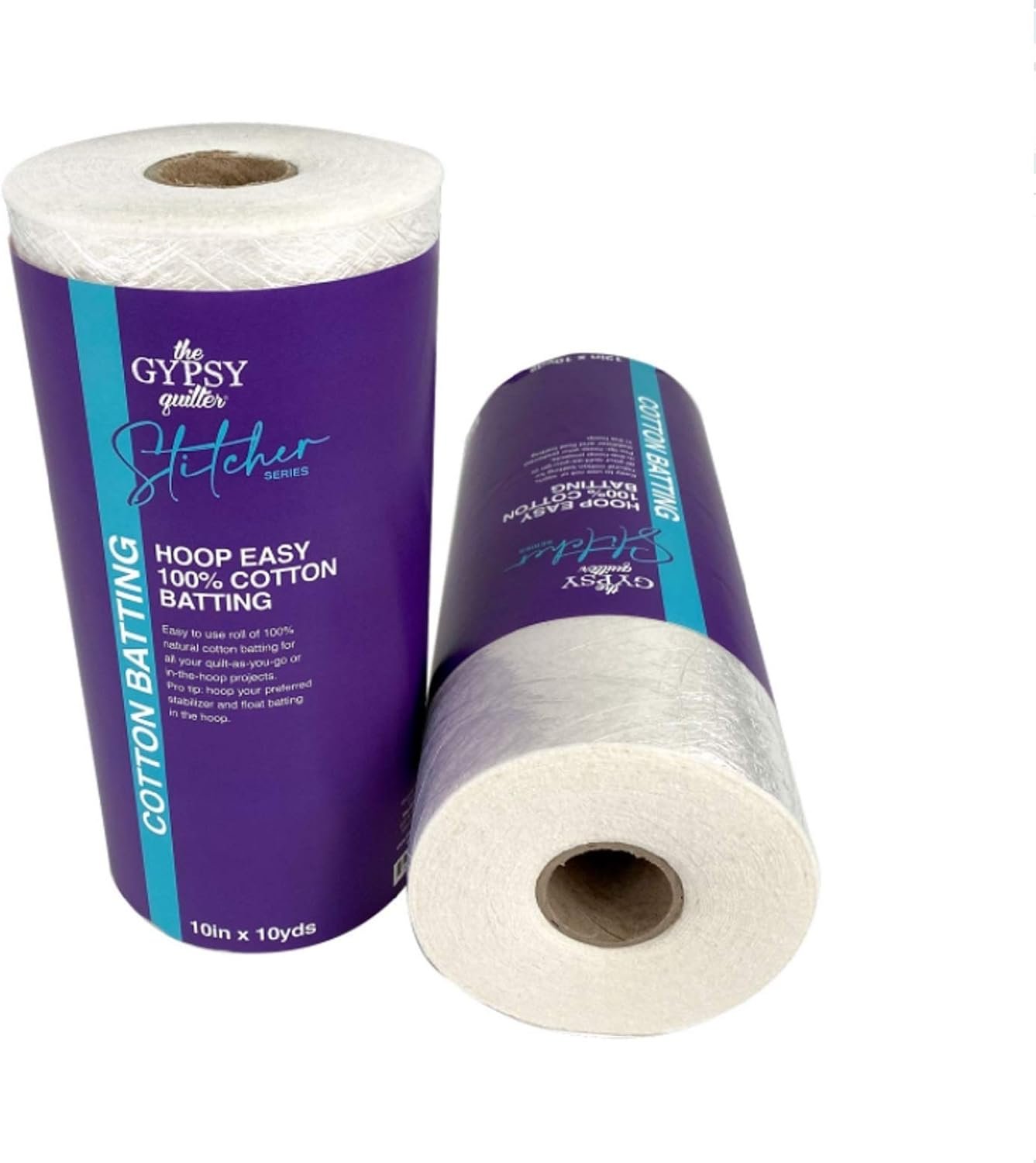 The Gypsy Quilter Stitcher Series Hoop Easy Cotton Batting 10in x 10yds