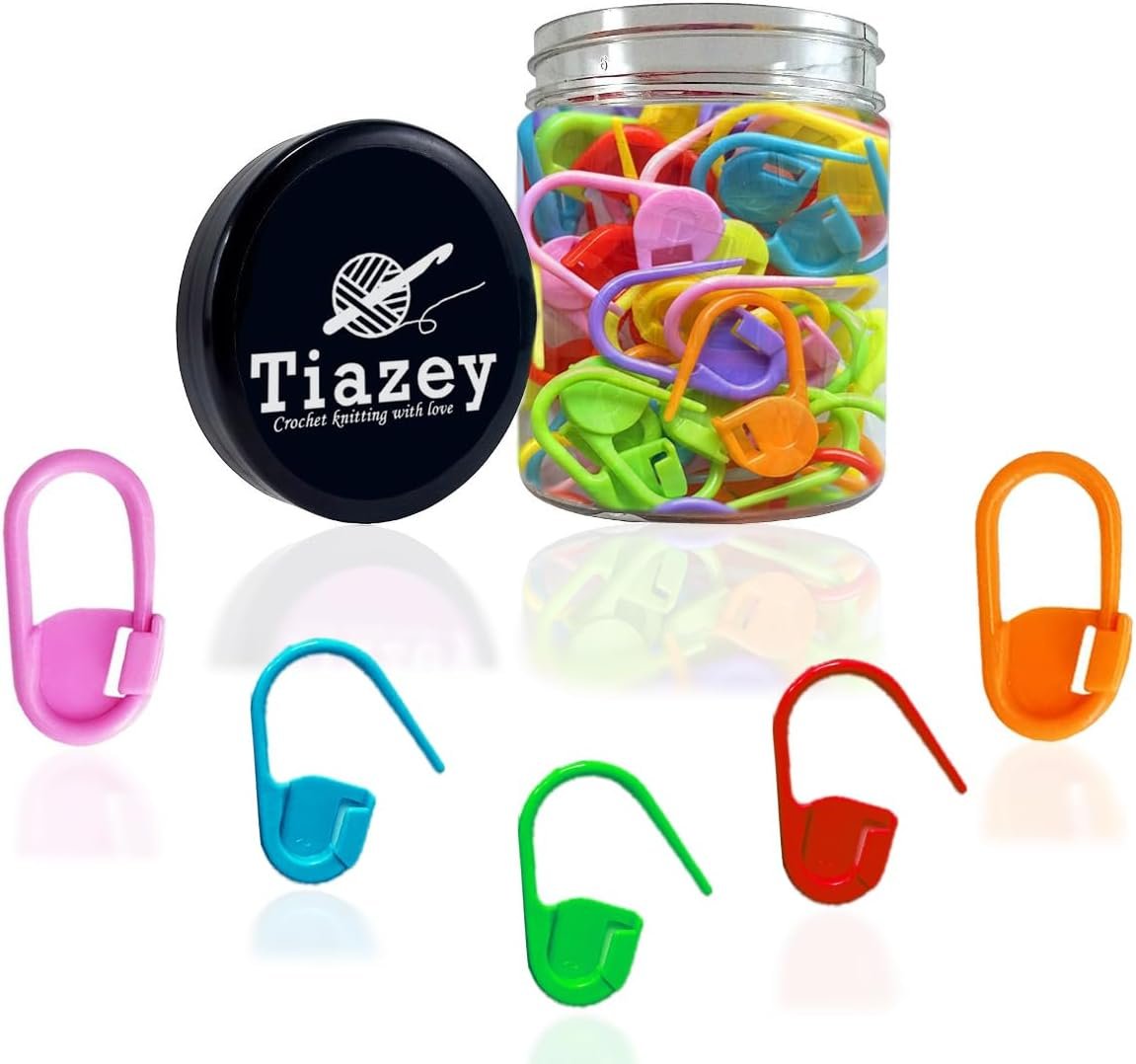 80 Pieces Jumbo Locking Stitch Markers,Larger Knitting Crochet Markers Clip Needle Safety Pins Crochet Hooks Knitting Row Stitch Counter