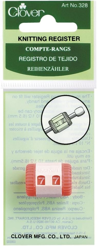 Clover Knitting Register Red 5″ Height X 2″ Length X 0.8″ Width