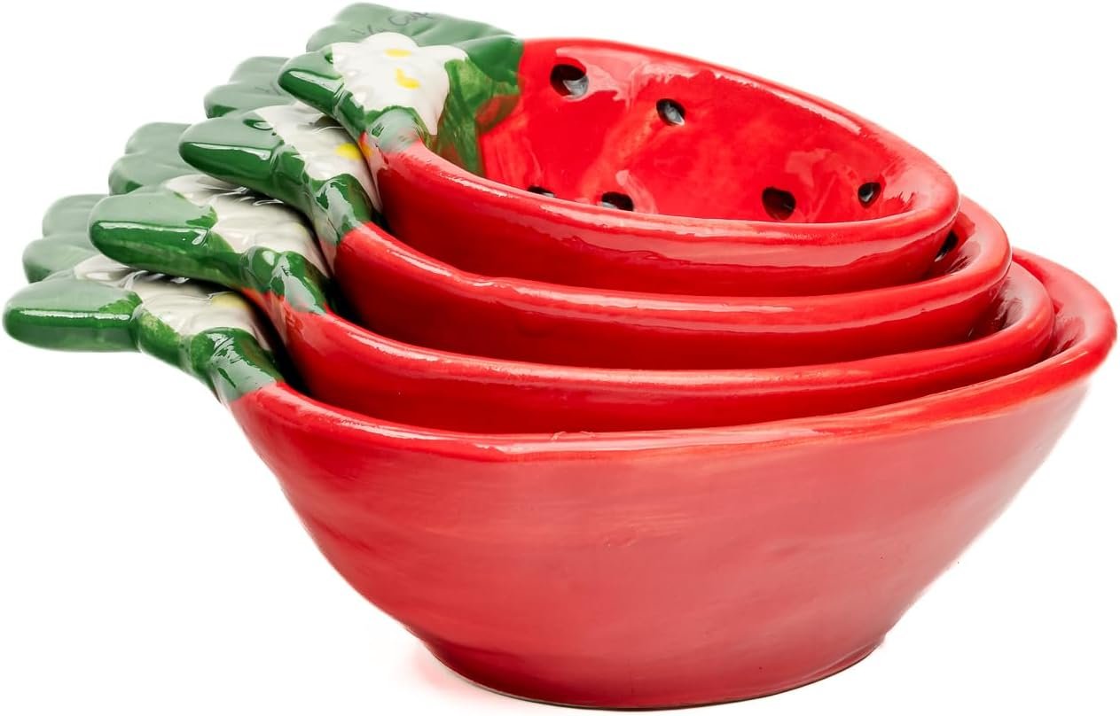 10 Strawberry Street Strawberry Measuring Cups, set of 4