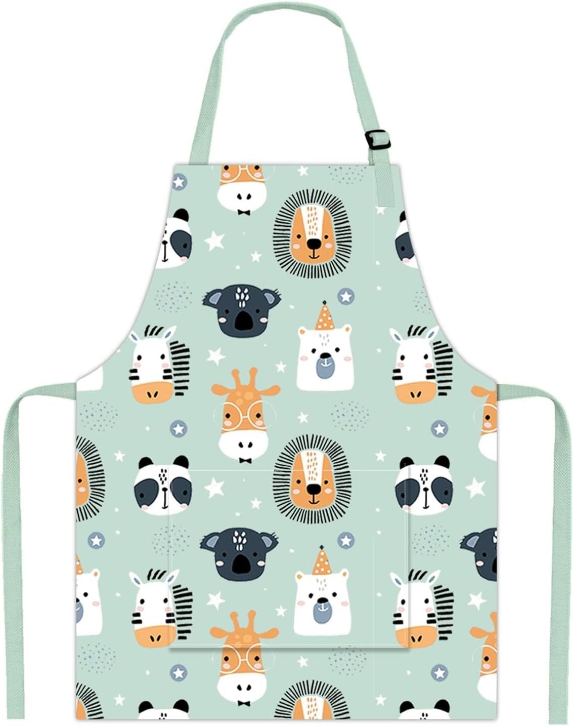 Kids Apron Adjustable Strap for Boys and Girls 100% Cotton, Toddler Chef Apron with Pocket for Kitchen Cooking
