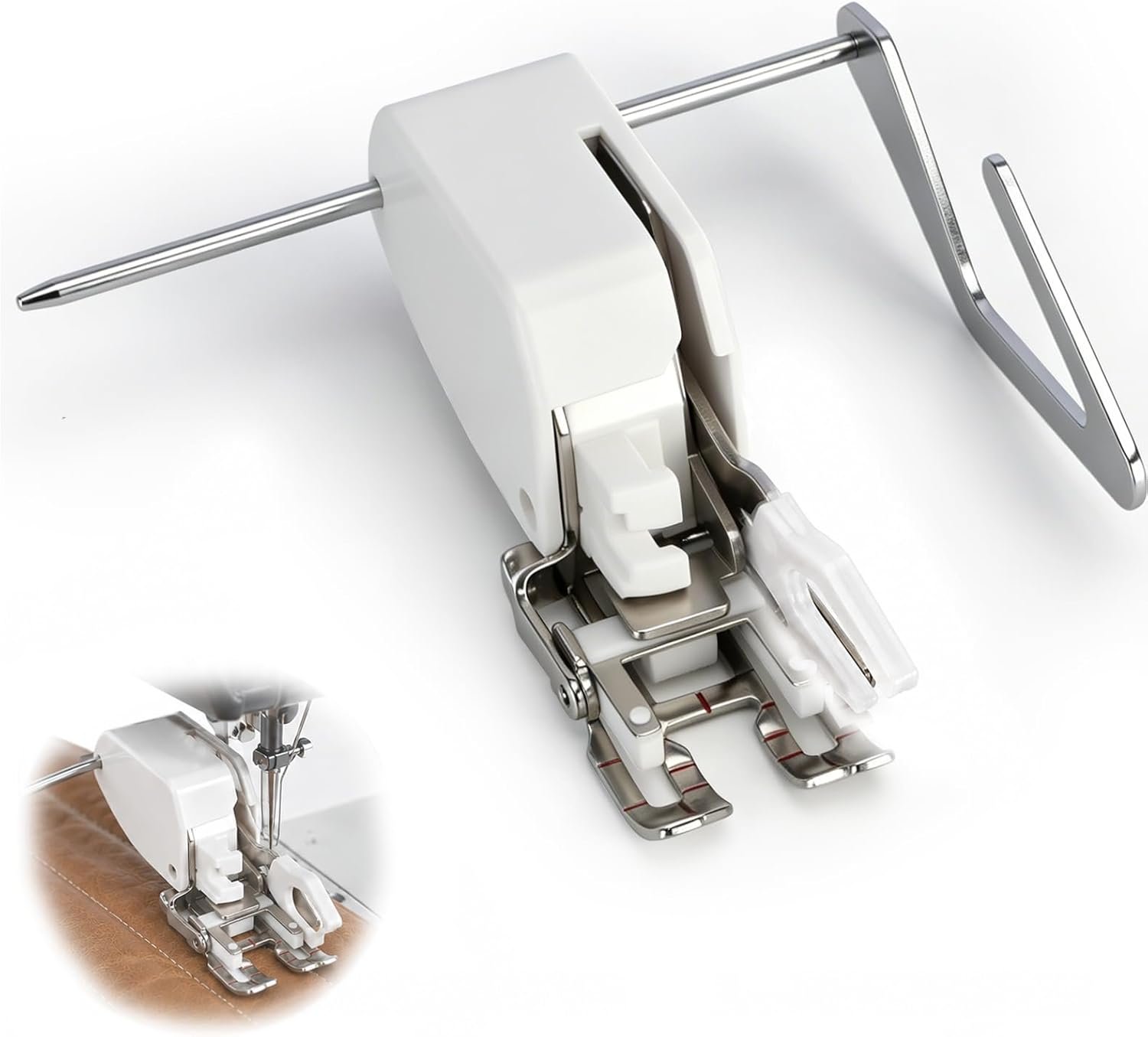 Walking Foot Sewing Machine Attachment for Brother, Heavy Duty Even Feed Presser Foot for Quilting, Leather & Thick Fabric – Compatible with Brother, Singer, Janome Low Shank Machines