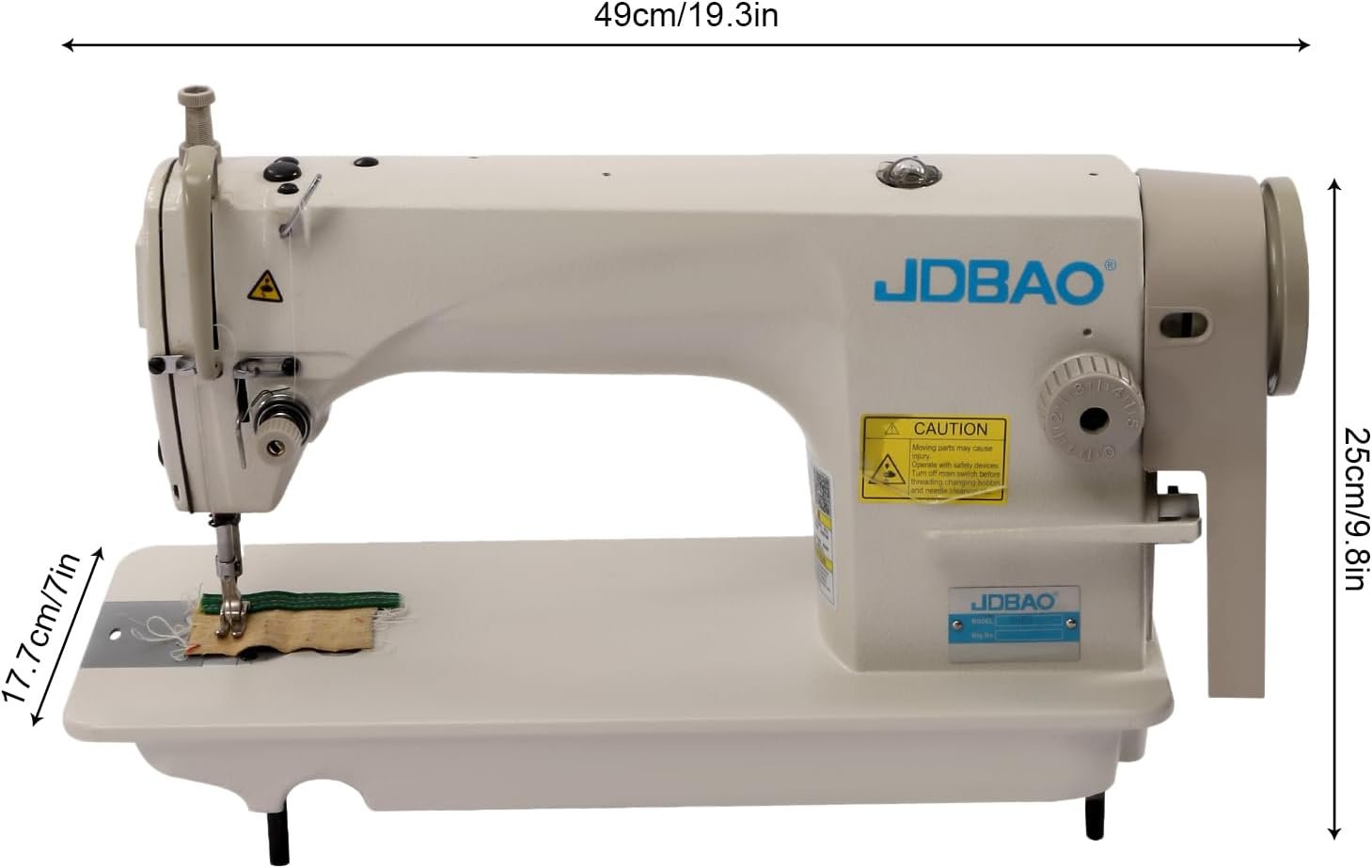Industrial Sewing Machine with Motor, 550W Heavy Duty Commercial Walking Foot Upholstery Sewing Machine, 3500 Stitches/Min Stitching Machine for Tailors, Fashion Designers & Bridal Stores