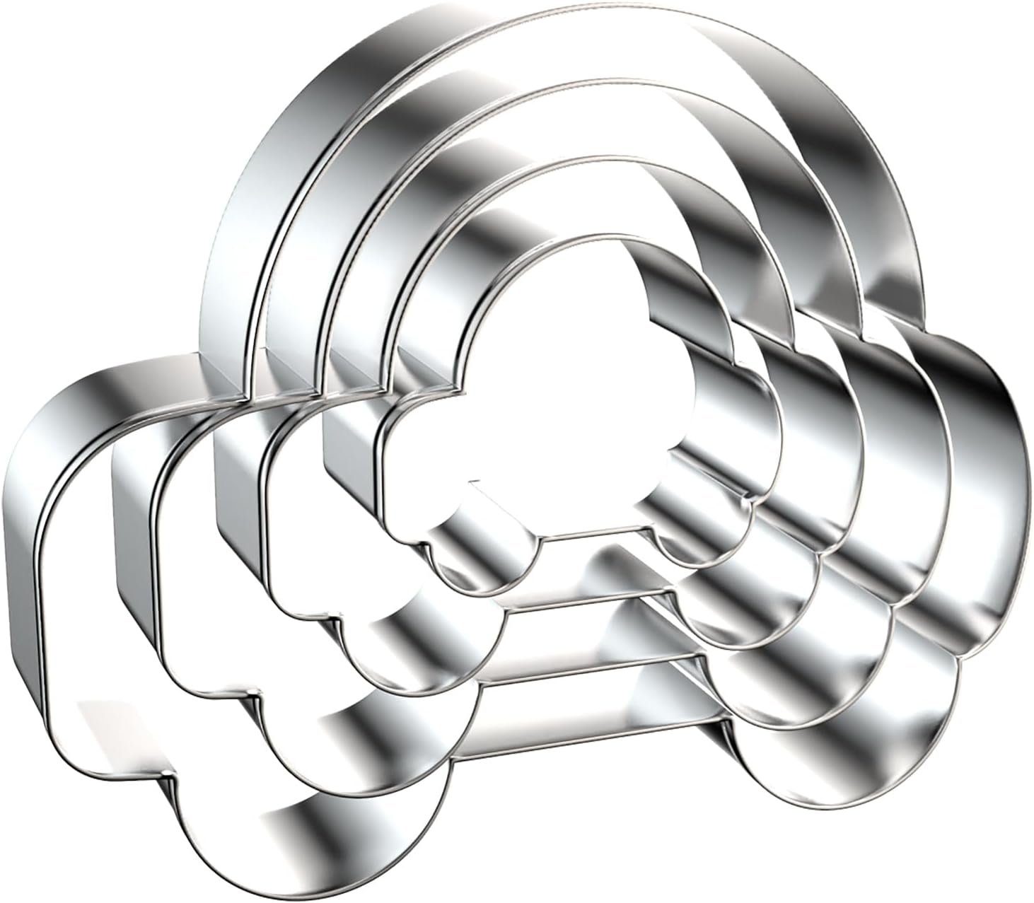 Car Cookie Cutters Shapes Set for Kids – 5 inch, 4 inch, 3 inch, 2 inch – Old Classic Car Cookie Cutter Set – Stainless Steel