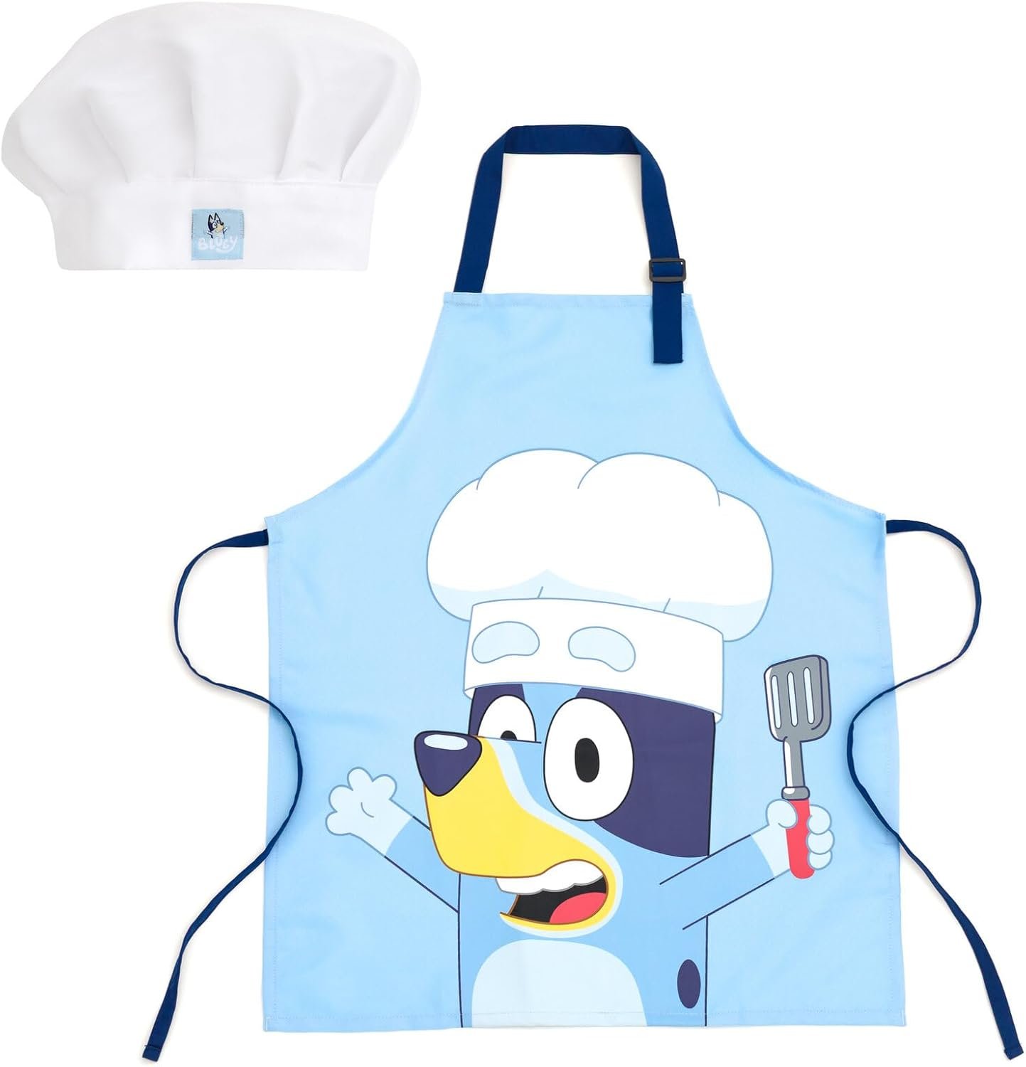 Bluey Twill Apron and Chef Hat Cooking Set Kid and Adult Sizes