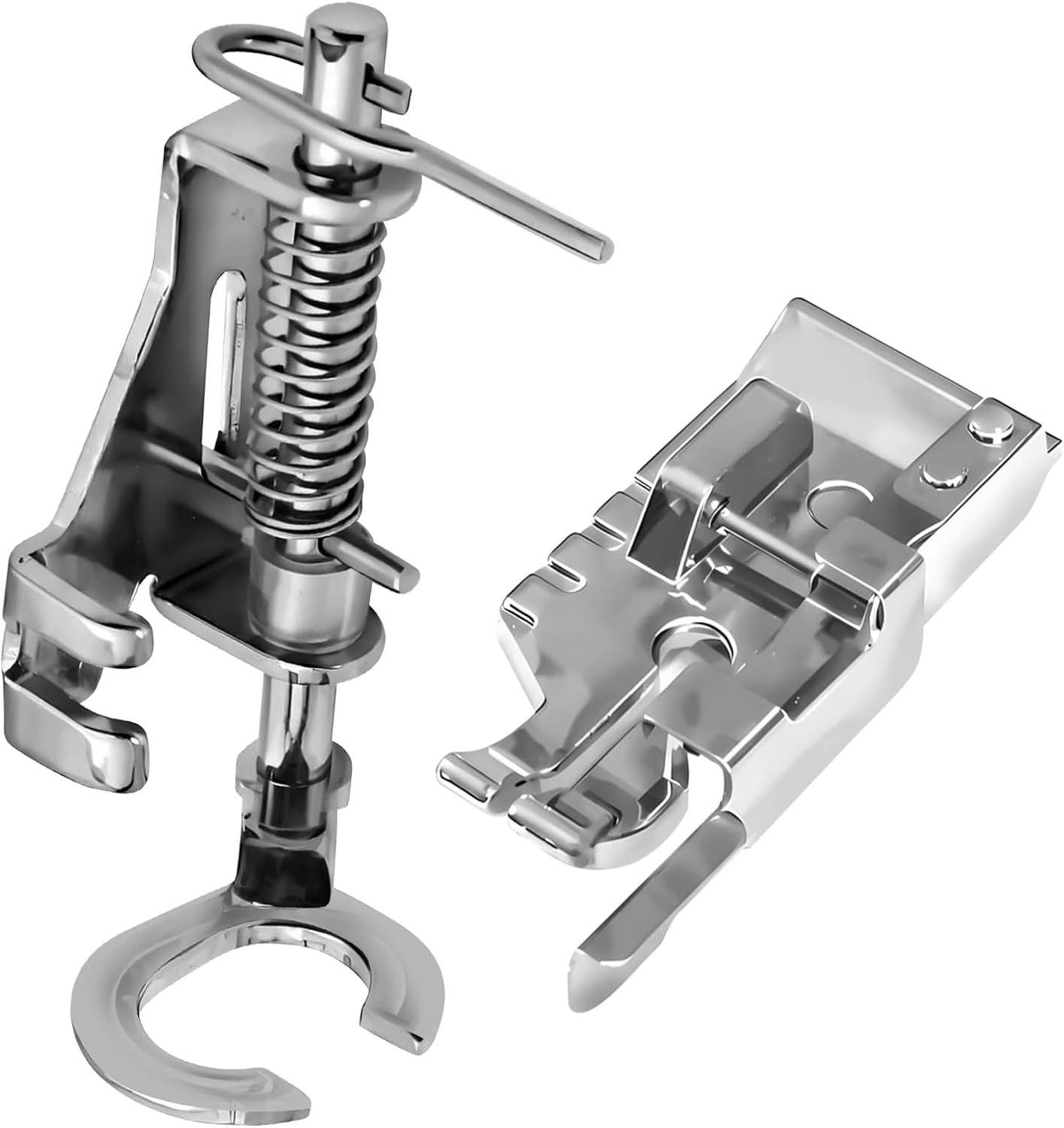 2Pcs Presser Foot Open Toe Free Motion Metal Quilting Darning Presser Foot Embroidery for Brother Singer Babylock Janome Other Sewing Machines Accessories