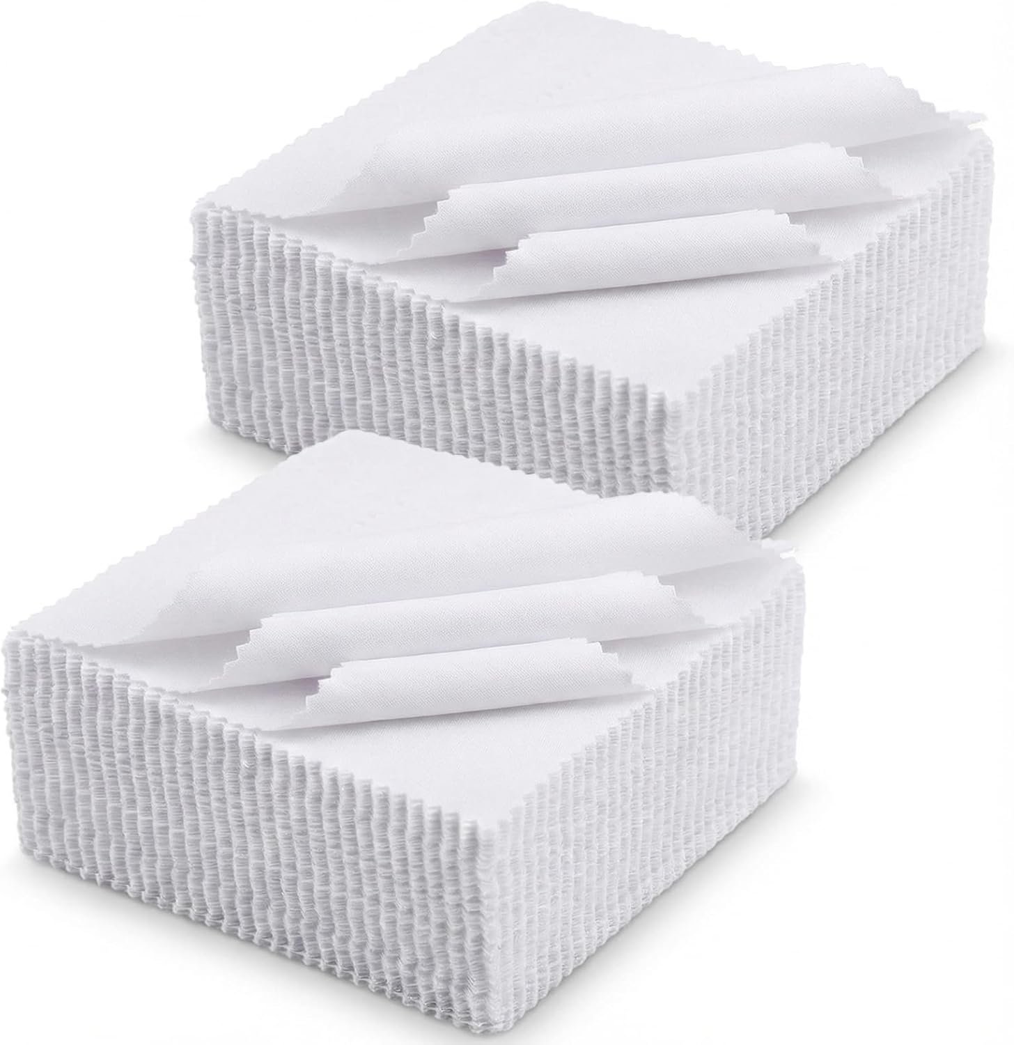 Charm Packs for Quilting 5 Inch, 50 Pack 5 Inch Cotton Fabric Squares, Solids White Charm Pack Precut Fabric Squares for Quilting